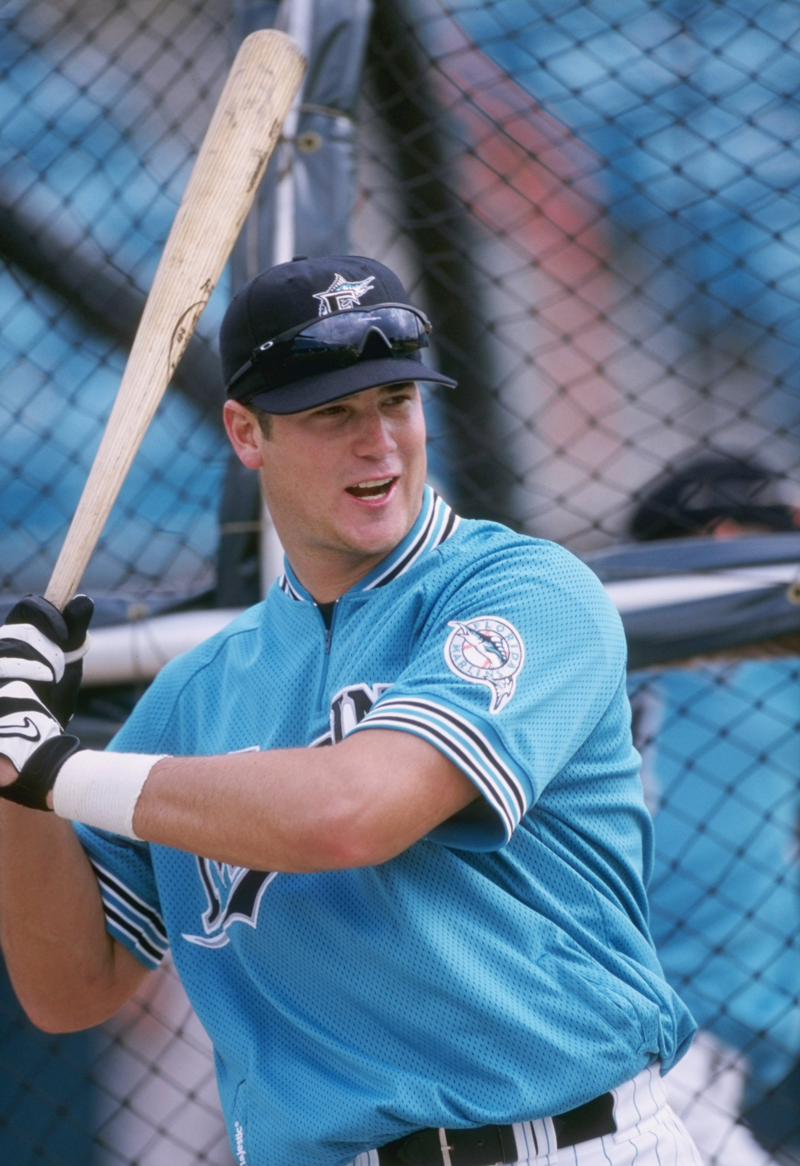 28 Feb 1998:  Josh Booty of the Florida Marlins in action during a Spring Training game against the Tampa Bay Devil Rays at the Space Coast Stadium in Viera, Florida. Mandatory Credit: Stephen Dunn  /Allsport