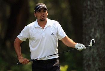 HILTON HEAD ISLAND, SC - APRIL 21:  Jason Day of Australia lines up his tee shot on the 8th hole during the first round of The Heritage at Harbour Town Golf Links on April 21, 2011 in Hilton Head Island, South Carolina.  (Photo by Streeter Lecka/Getty Ima