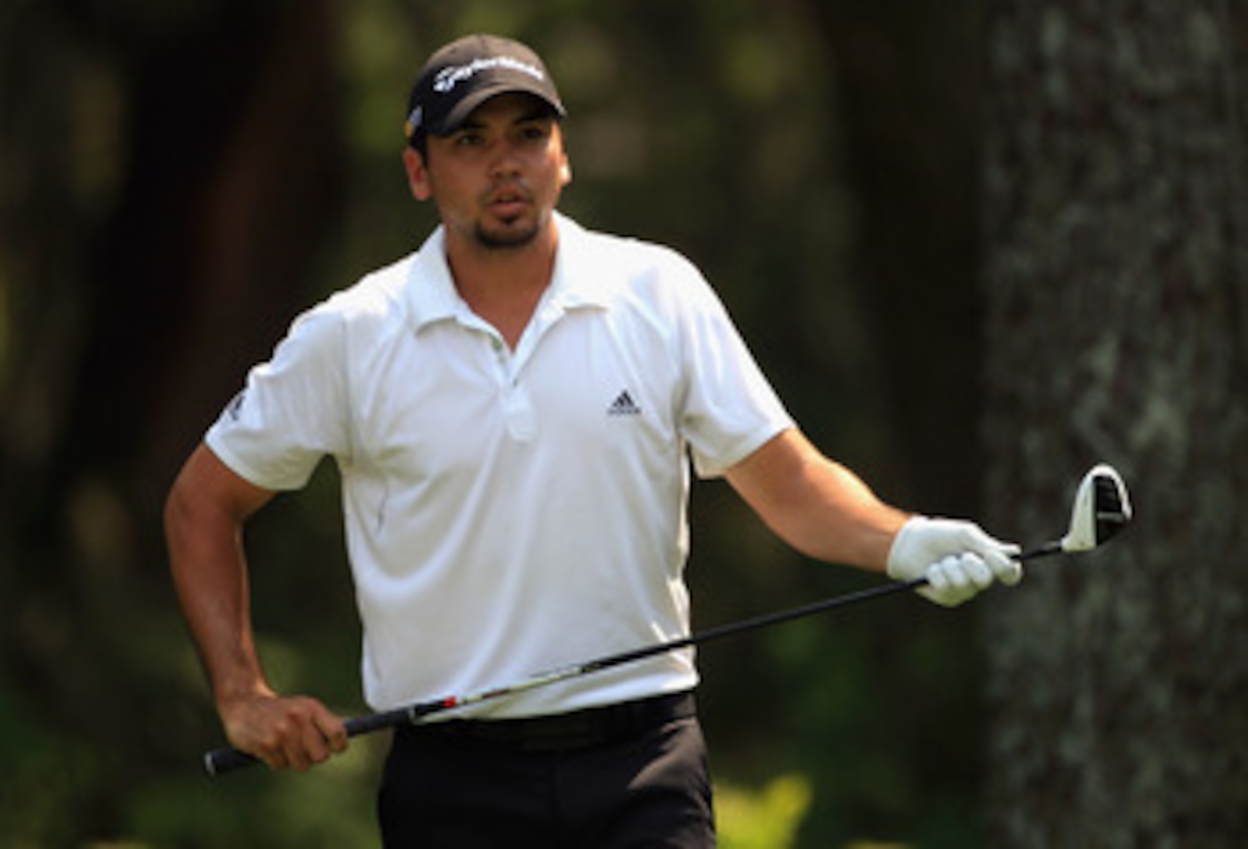 HILTON HEAD ISLAND, SC - APRIL 21:  Jason Day of Australia lines up his tee shot on the 8th hole during the first round of The Heritage at Harbour Town Golf Links on April 21, 2011 in Hilton Head Island, South Carolina.  (Photo by Streeter Lecka/Getty Ima