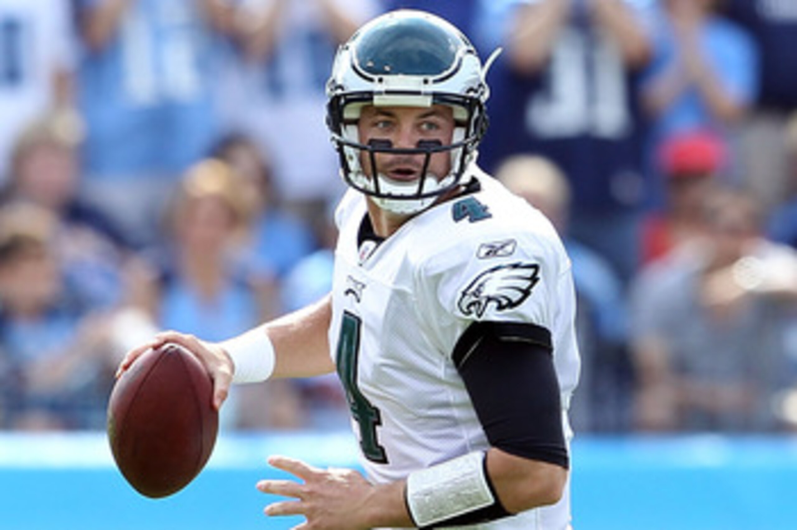 NASHVILLE, TN - OCTOBER 24: Kevin Kolb #4 of the Philadelphia Eagles runs with the ball during the NFL game against the Tennessee Titans at LP Field on October 24, 2010 in Nashville, Tennessee. (Photo by Andy Lyons/Getty Images) NASHVILLE, TN - OCTOBER 24: Kevin Kolb #4 of the Philadelphia Eagles runs with the ball during the NFL game against the Tennessee Titans at LP Field on October 24, 2010 in Nashville, Tennessee. (Photo by Andy Lyons/Getty Images)