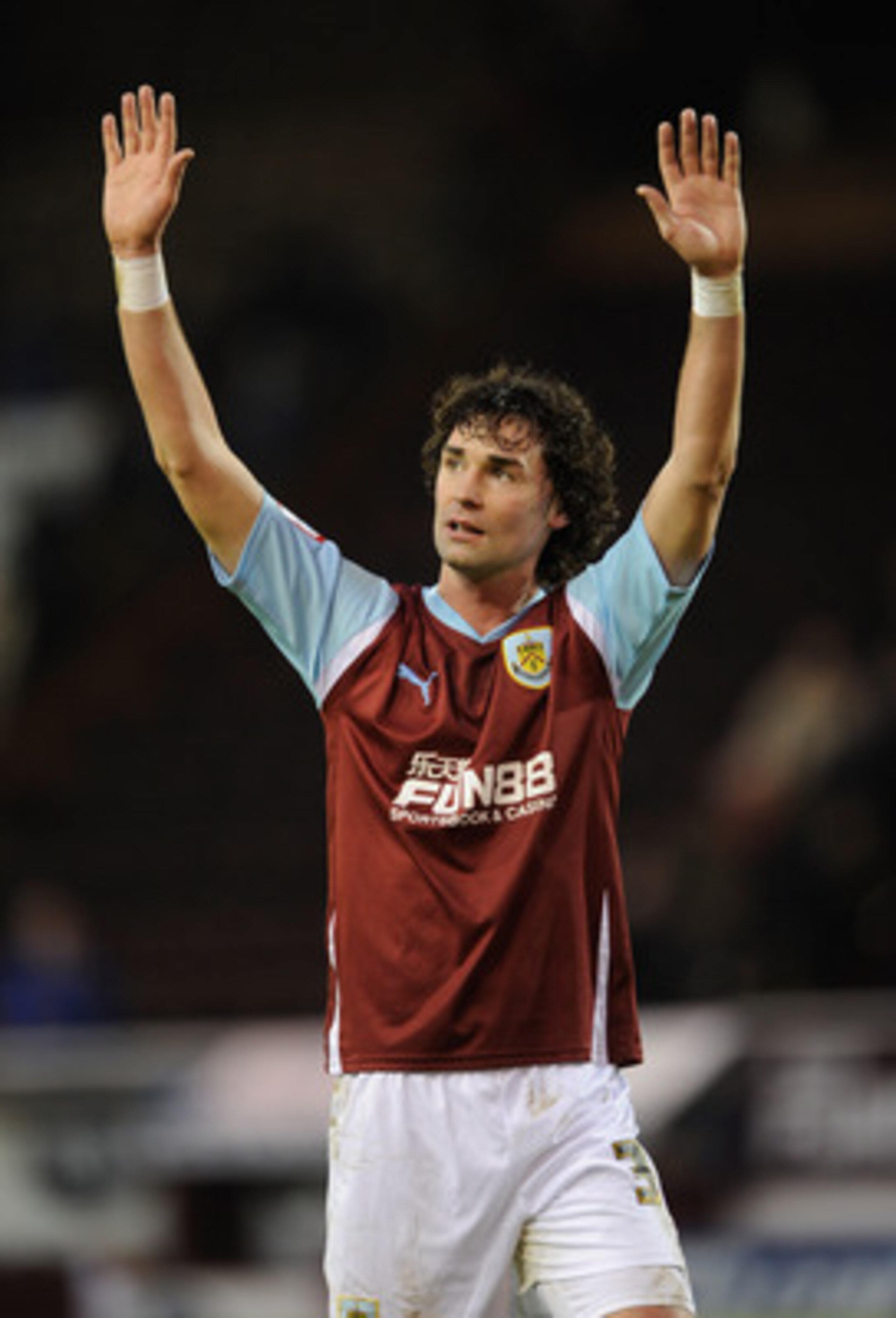 BURNLEY, ENGLAND - JANUARY 29: Chris Eagles of Burnley salutes the fans after the FA Cup sponsored by Eon 4th Round match between Burnley and Burton Albion at Turf Moor on January 29, 2011 in Burnley, England. (Photo by Michael Regan/Getty Images) BURNLEY, ENGLAND - JANUARY 29: Chris Eagles of Burnley salutes the fans after the FA Cup sponsored by Eon 4th Round match between Burnley and Burton Albion at Turf Moor on January 29, 2011 in Burnley, England. (Photo by Michael Regan/Getty Images)