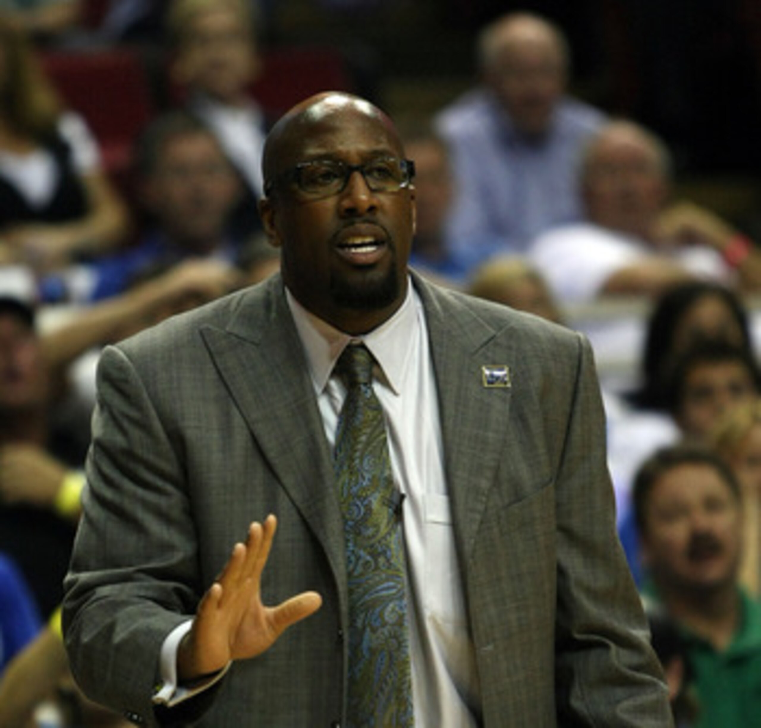 ORLANDO, FL - MAY 26: Head Coach Mike Brown of the Cleveland Cavaliers, communicates with the team during Game Four of the Eastern Conference Finals against the Orlando Magic during the 2009 NBA Playoffs at the Amway Arena on May 26, 2009 in Orlando, Flo ORLANDO, FL - MAY 26: Head Coach Mike Brown of the Cleveland Cavaliers, communicates with the team during Game Four of the Eastern Conference Finals against the Orlando Magic during the 2009 NBA Playoffs at the Amway Arena on May 26, 2009 in Orlando, Flo