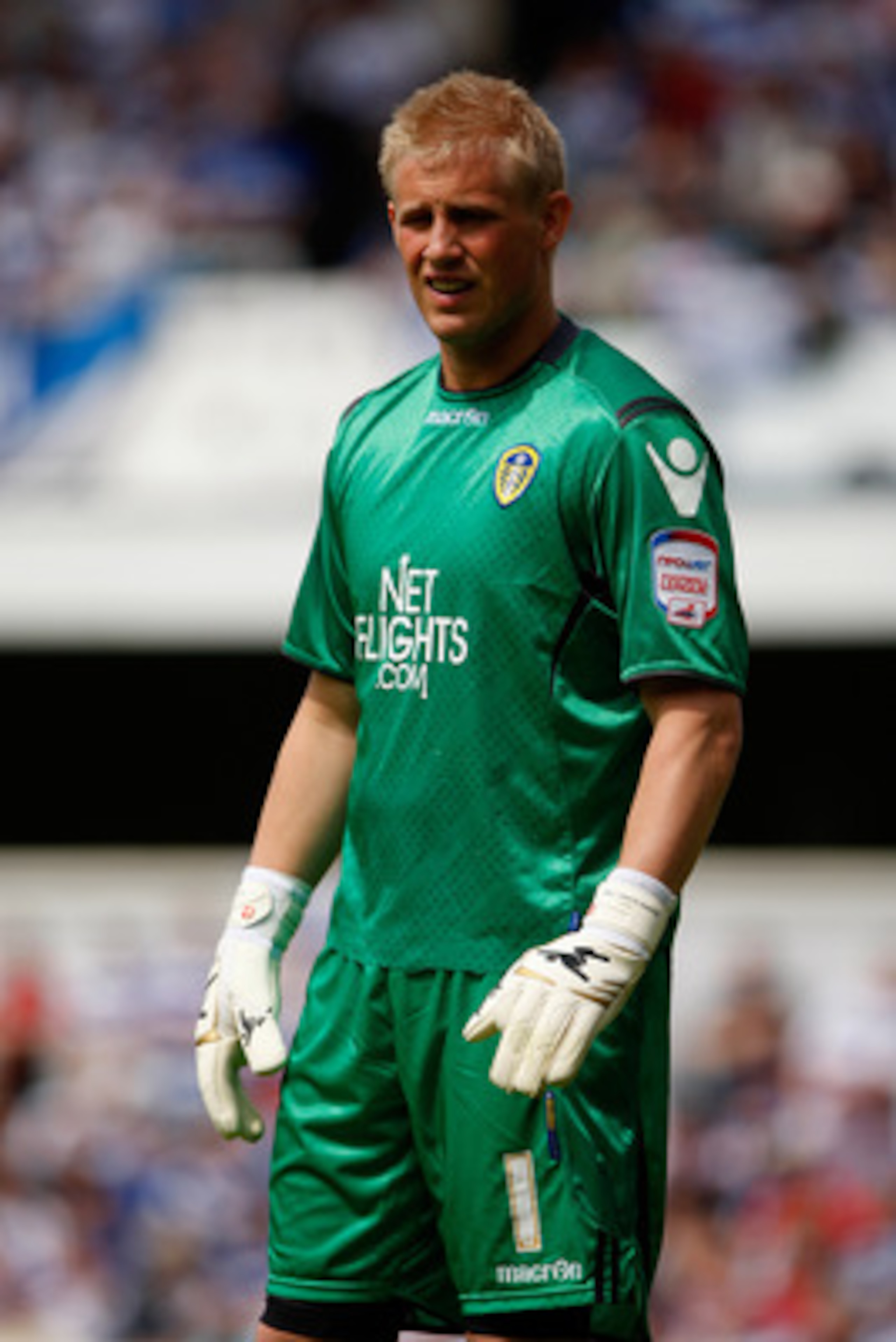 LONDON, ENGLAND - MAY 07: Kasper Schmeichel of Leeds looks on during the npower Championship match between Queens Park Rangers and Leeds United at Loftus Road on May 7, 2011 in London, England. (Photo by Dan Istitene/Getty Images) LONDON, ENGLAND - MAY 07: Kasper Schmeichel of Leeds looks on during the npower Championship match between Queens Park Rangers and Leeds United at Loftus Road on May 7, 2011 in London, England. (Photo by Dan Istitene/Getty Images)