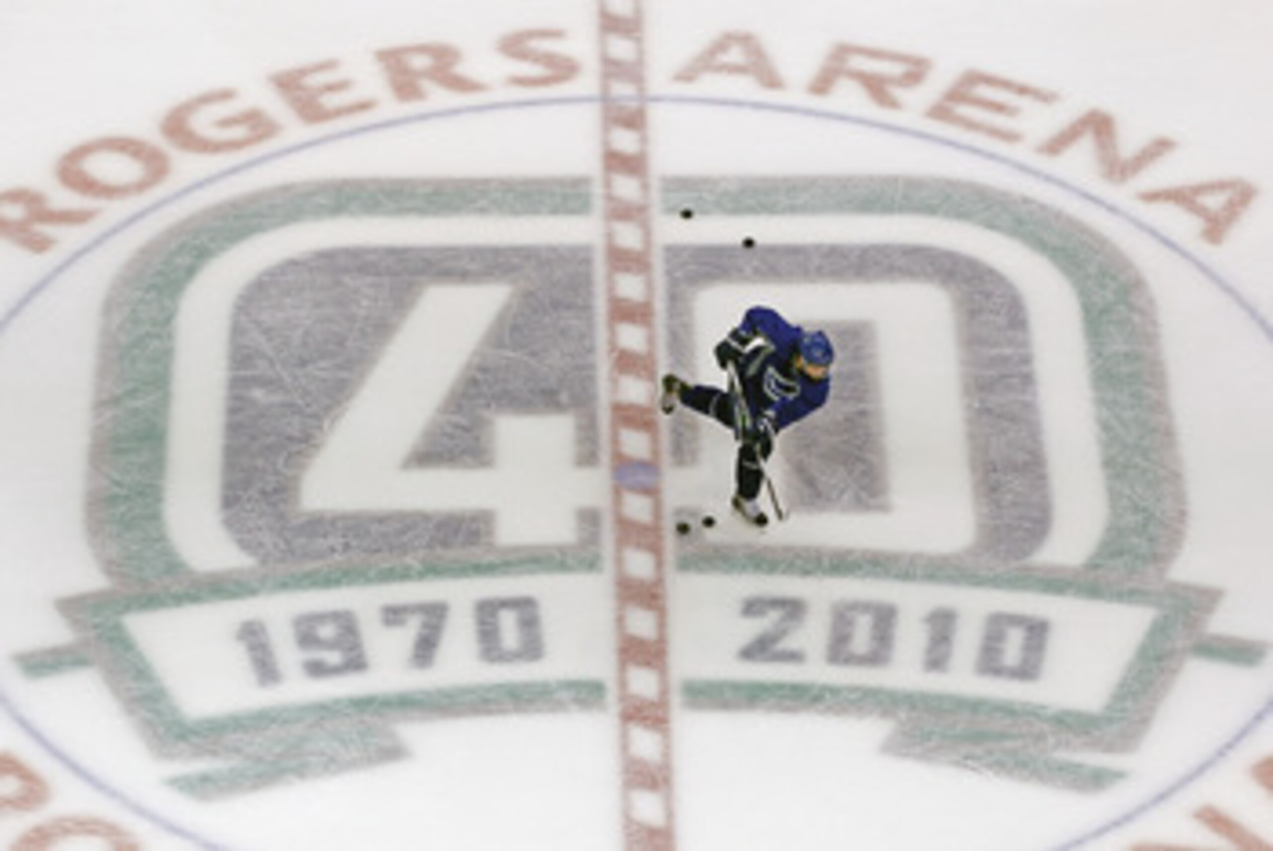 VANCOUVER, BC - MAY 31: Dan Hamhuis #2 of the Vancouver Canucks takes a shot during a practice session the day before the opening game of the 2011 NHL Stanley Cup Finals at the Rogers Arena on May 31, 2011 in Vancouver, Canada.  (Photo by Bruce Bennett/Ge