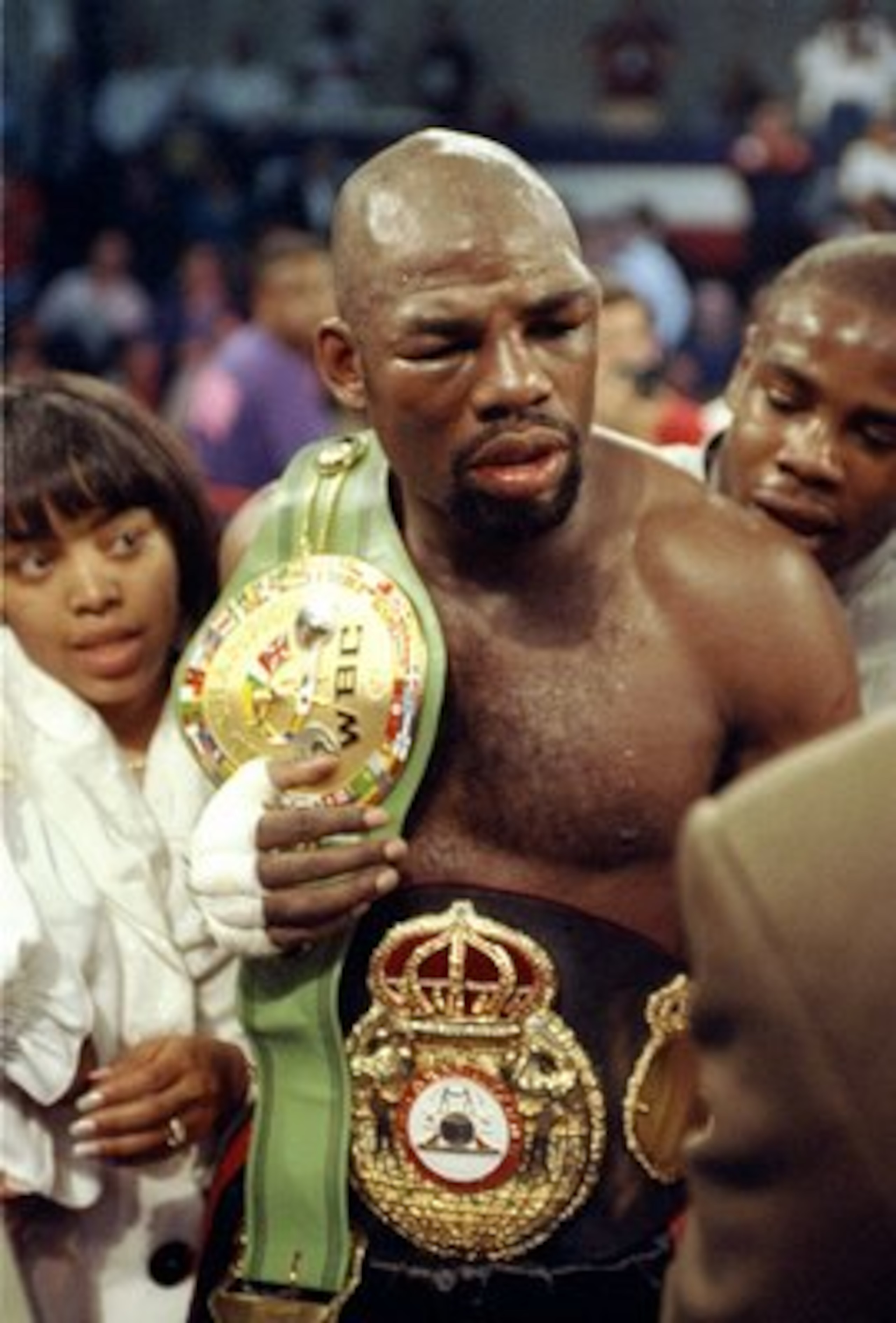20 Mar 1992: General view of a bout between Thomas Hearns and Iran Barkley at Caesar''s Palace.
