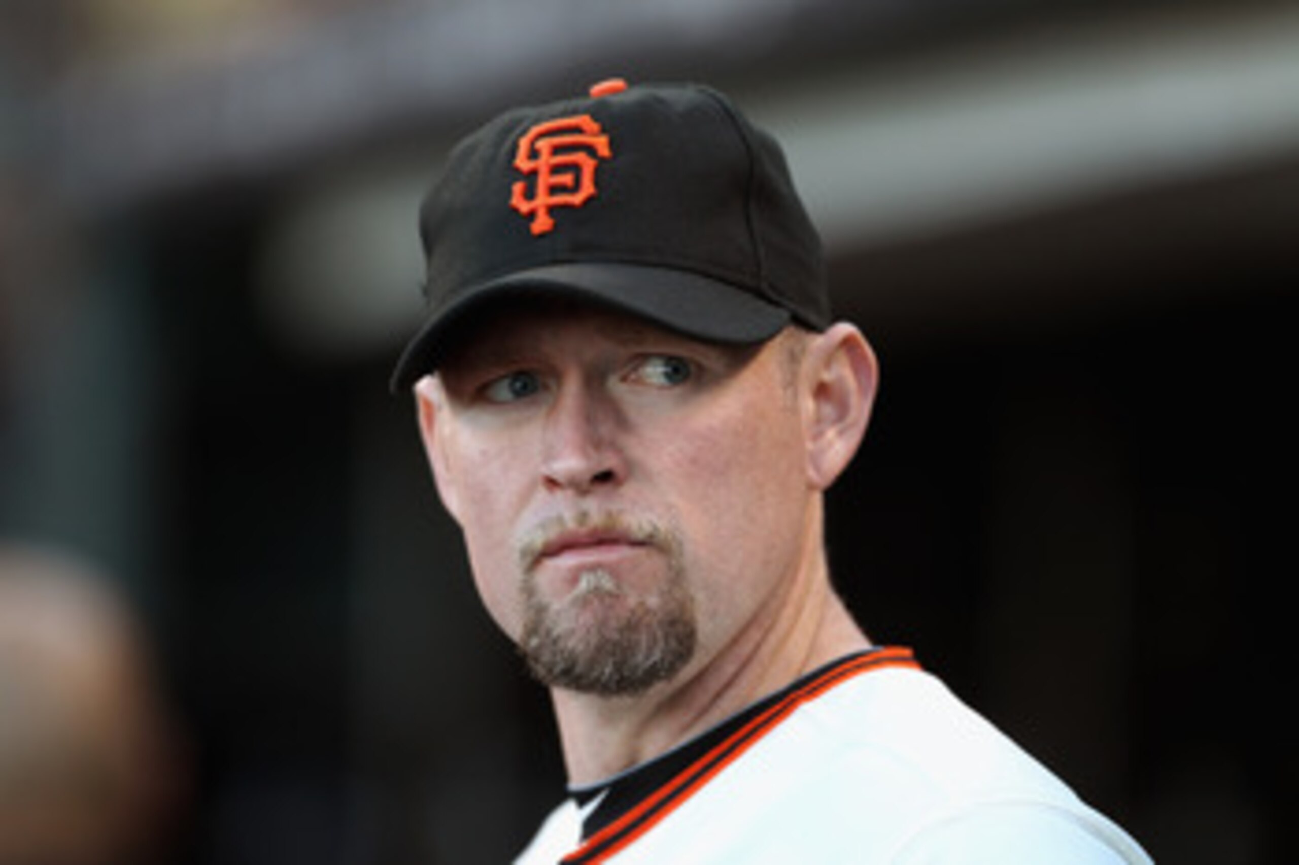 SAN FRANCISCO, CA - MAY 11:  Aubrey Huff #17 of the San Francisco Giants stands in the dugout before their game against the Arizona Diamondbacks at AT&T Park on May 11, 2011 in San Francisco, California.  (Photo by Ezra Shaw/Getty Images)