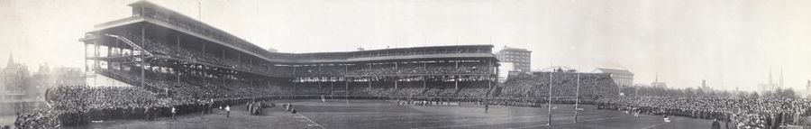 Forbes Field, built for baseball, was the home of the Steelers from 1933-1963