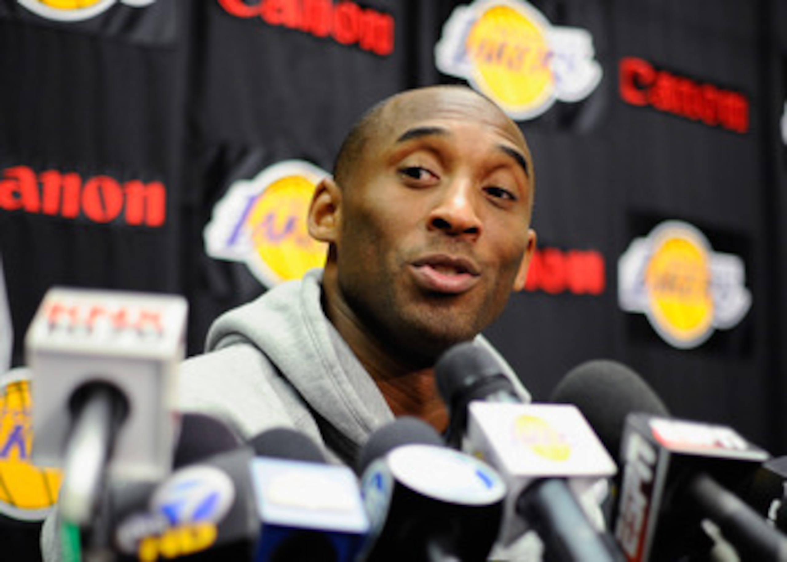 EL SEGUNDO, CA - MAY 11: Kobe Bryant #24 of the Los Angeles Lakers speaks during a news conference at the Lakers training facility on May 11, 2011 in El Segundo, California. The Lakers were swept out of their best of seven series with the Dallas Maverick EL SEGUNDO, CA - MAY 11: Kobe Bryant #24 of the Los Angeles Lakers speaks during a news conference at the Lakers training facility on May 11, 2011 in El Segundo, California. The Lakers were swept out of their best of seven series with the Dallas Maverick