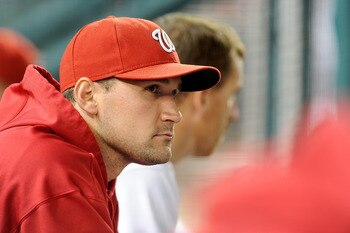WASHINGTON, DC - APRIL 28:  Ryan Zimmerman #11 of the Washington Nationals watches the game against the New York Mets at Nationals Park on April 28, 2011 in Washington, DC.  (Photo by Greg Fiume/Getty Images)