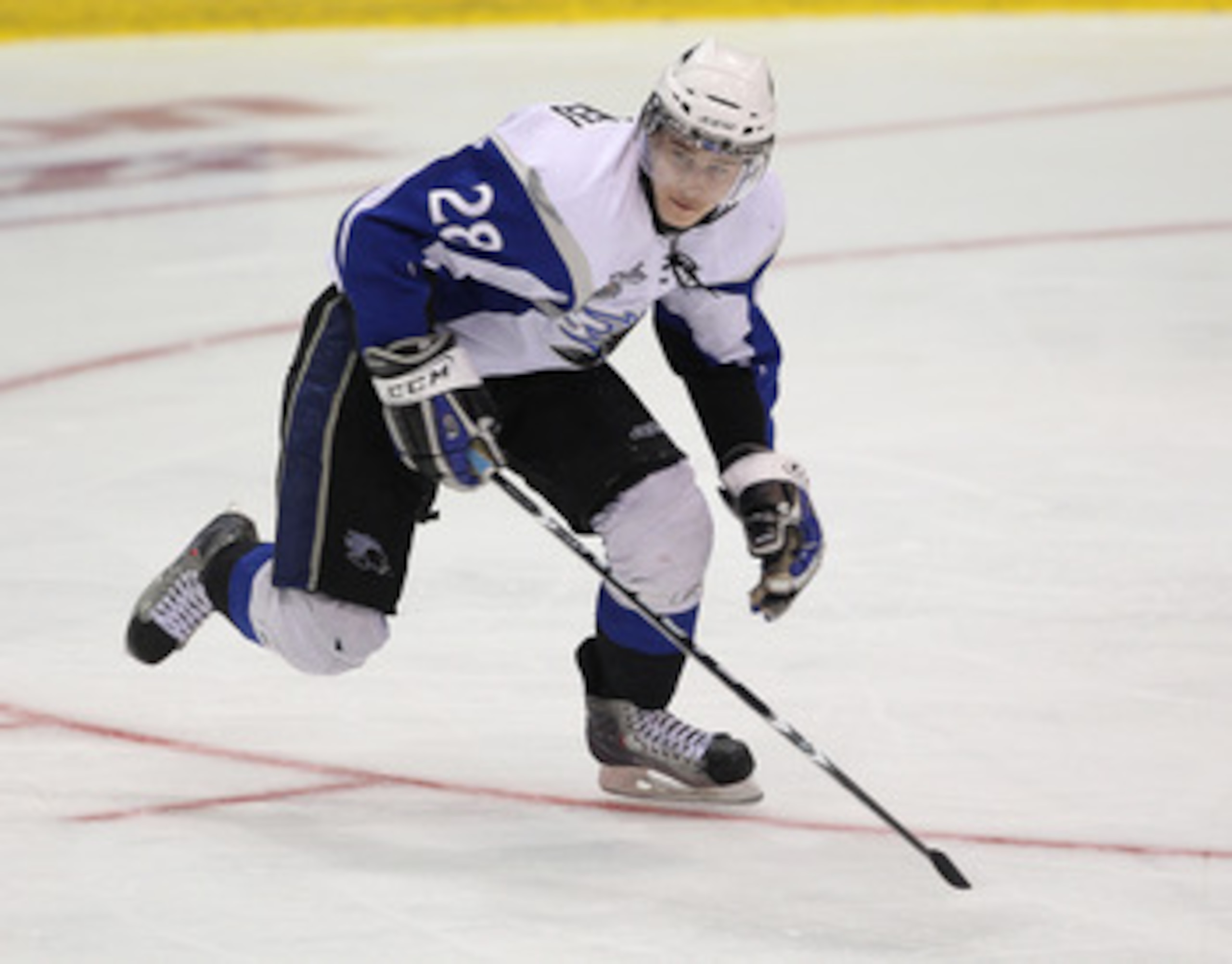 MISSISSAUGA, CANADA - MAY 20:  Nathan Beaulieu #28 of the Saint John Sea Dogs skates against the Mississauga St. Michael's Majors in the opening game of the 2011 Mastercard Memorial Cup at the Hershey Centre in Mississauga, Canada. The Sea Dogs defeated t