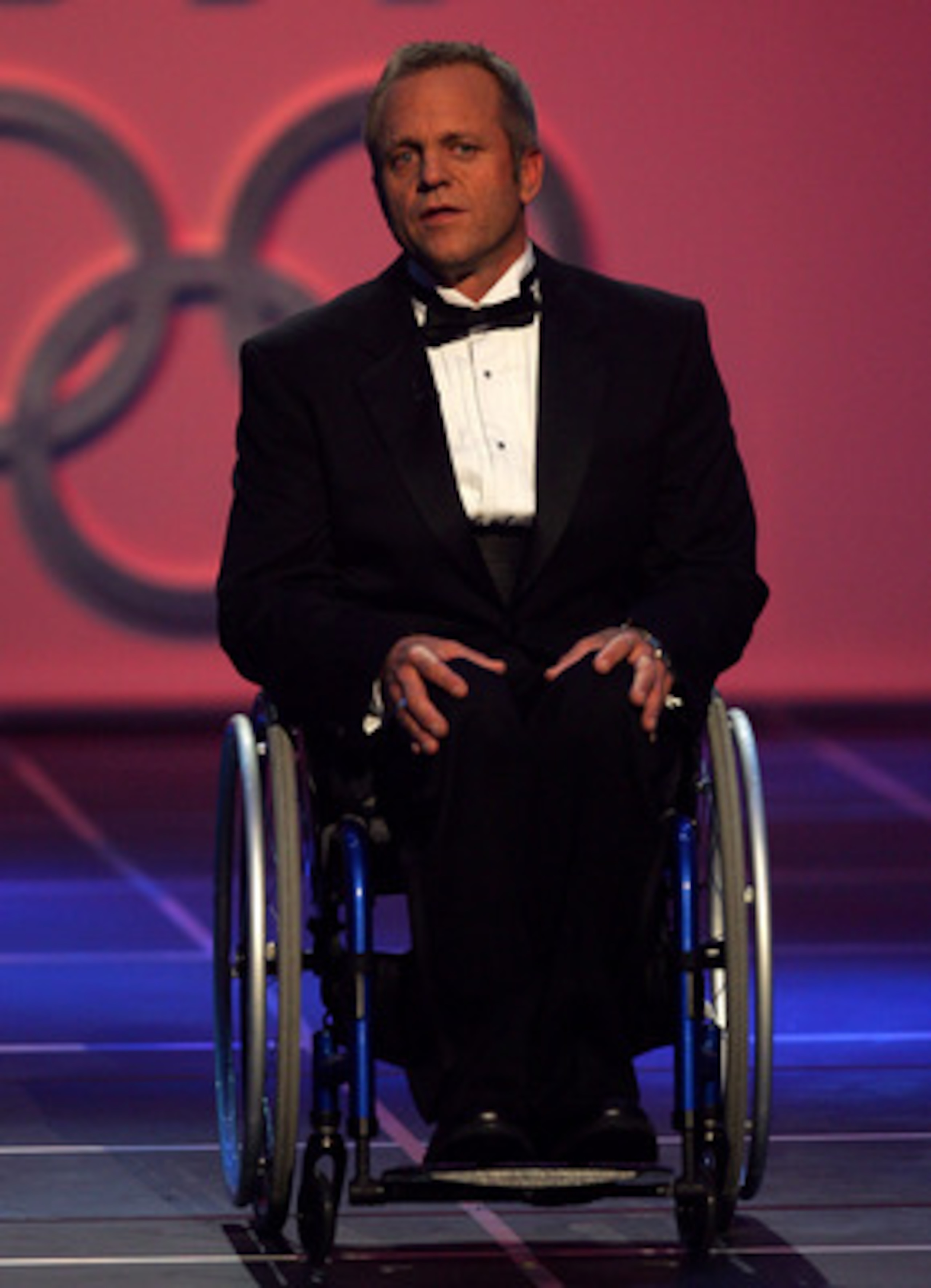 CHICAGO - DECEMBER 8: Randy Snow addresses the audience during a ceremony December 8, 2005 to induct the 2006 class into the US Olympic Hall of Fame held at the Harris Theatre in Chicago, Ilinois.  (Photo by Matthew Stockman/Getty Images)