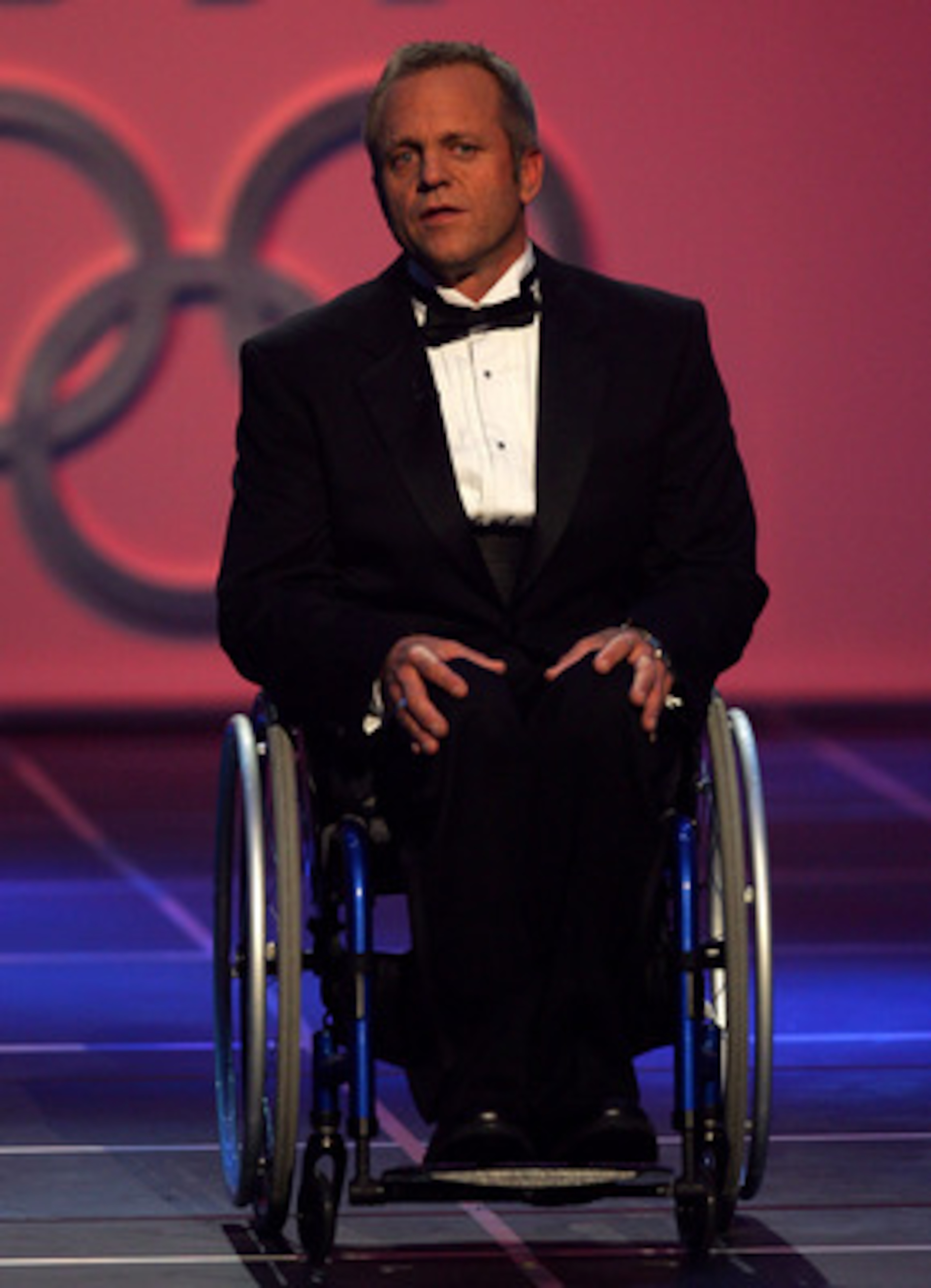 CHICAGO - DECEMBER 8: Randy Snow addresses the audience during a ceremony December 8, 2005 to induct the 2006 class into the US Olympic Hall of Fame held at the Harris Theatre in Chicago, Ilinois.  (Photo by Matthew Stockman/Getty Images)