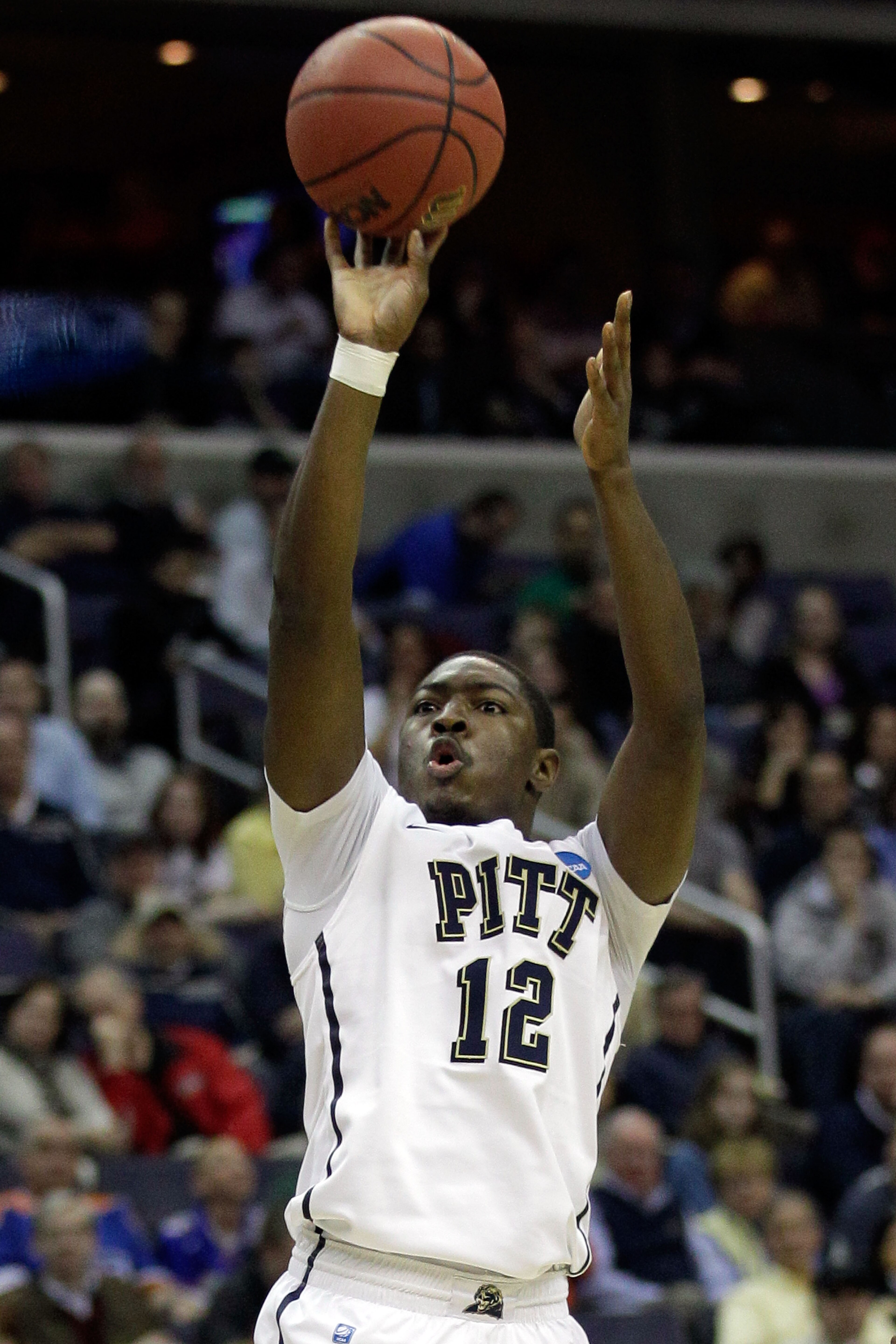 WASHINGTON - MARCH 19: Ashton Gibbs #12 of the Pittsburgh Panthers puts up a shot against the Butler Bulldogs during the third round of the 2011 NCAA men's basketball tournament at Verizon Center on March 19, 2011 in Washington, DC. (Photo by Rob Carr/G WASHINGTON - MARCH 19: Ashton Gibbs #12 of the Pittsburgh Panthers puts up a shot against the Butler Bulldogs during the third round of the 2011 NCAA men's basketball tournament at Verizon Center on March 19, 2011 in Washington, DC. (Photo by Rob Carr/G