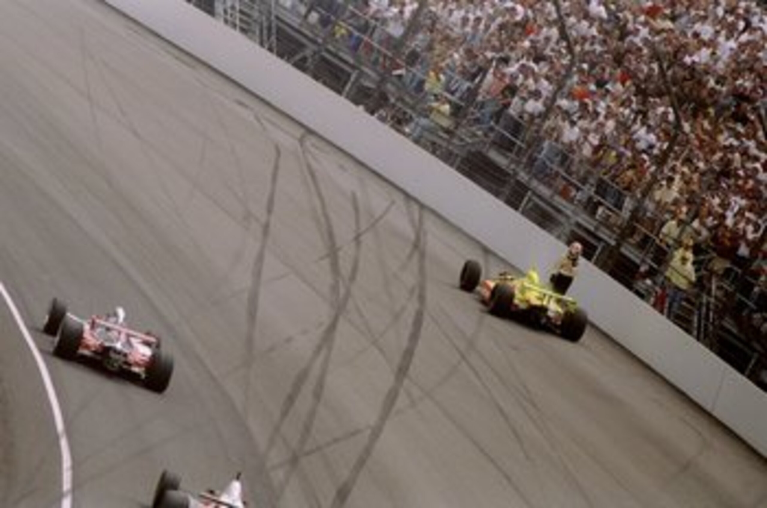 24 May 1998:  Tony Stewart #17 stands by his car after engine failure puts him out of the race during the 82nd Indy 500 at the Indianapolis Motor Speedway in Indianapolis, Indiana. Mandatory Credit: David Taylor  /Allsport