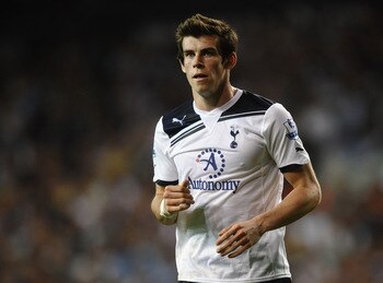 LONDON, ENGLAND - APRIL 20:  Gareth Bale of Spurs in action during the Barclays Premier League match between Tottenham Hotspur and Arsenal at White Hart Lane on April 20, 2011 in London, England.  (Photo by Laurence Griffiths/Getty Images)