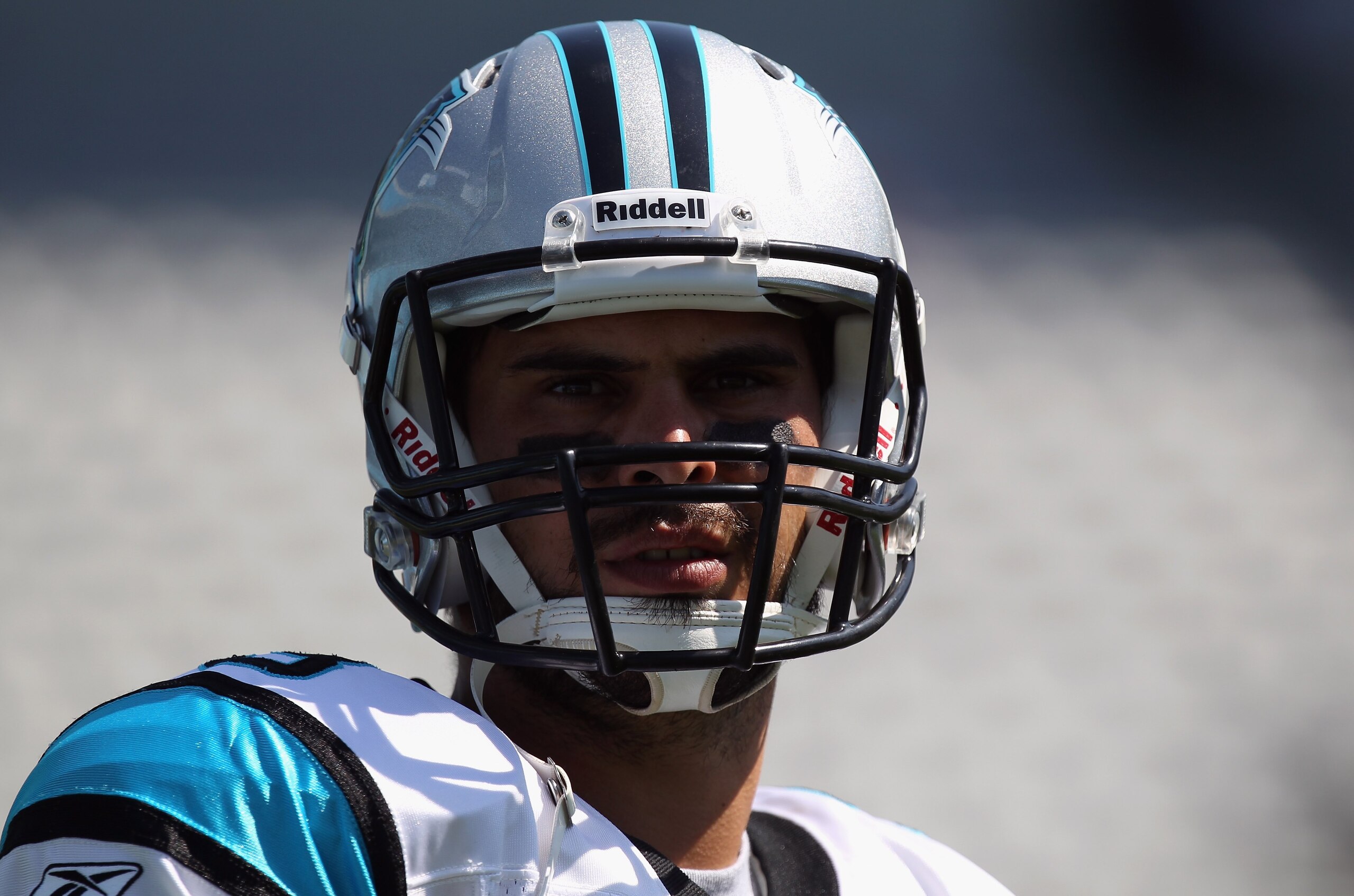 CHARLOTTE, NC - SEPTEMBER 19:  Matt Moore #3 of the Carolina Panthers during their game against the Tampa Bay Buccaneers at Bank of America Stadium on September 19, 2010 in Charlotte, North Carolina.  (Photo by Streeter Lecka/Getty Images)