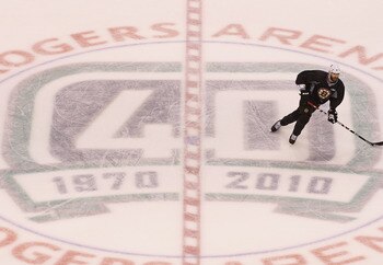 VANCOUVER, BC - MAY 31: Zdeno Chara #33 of the Boston Bruins skates during a practice session the day before the opening game of the 2011 NHL Stanley Cup Finals at the Rogers Arena on May 31, 2011 in Vancouver, Canada.  (Photo by Bruce Bennett/Getty Image