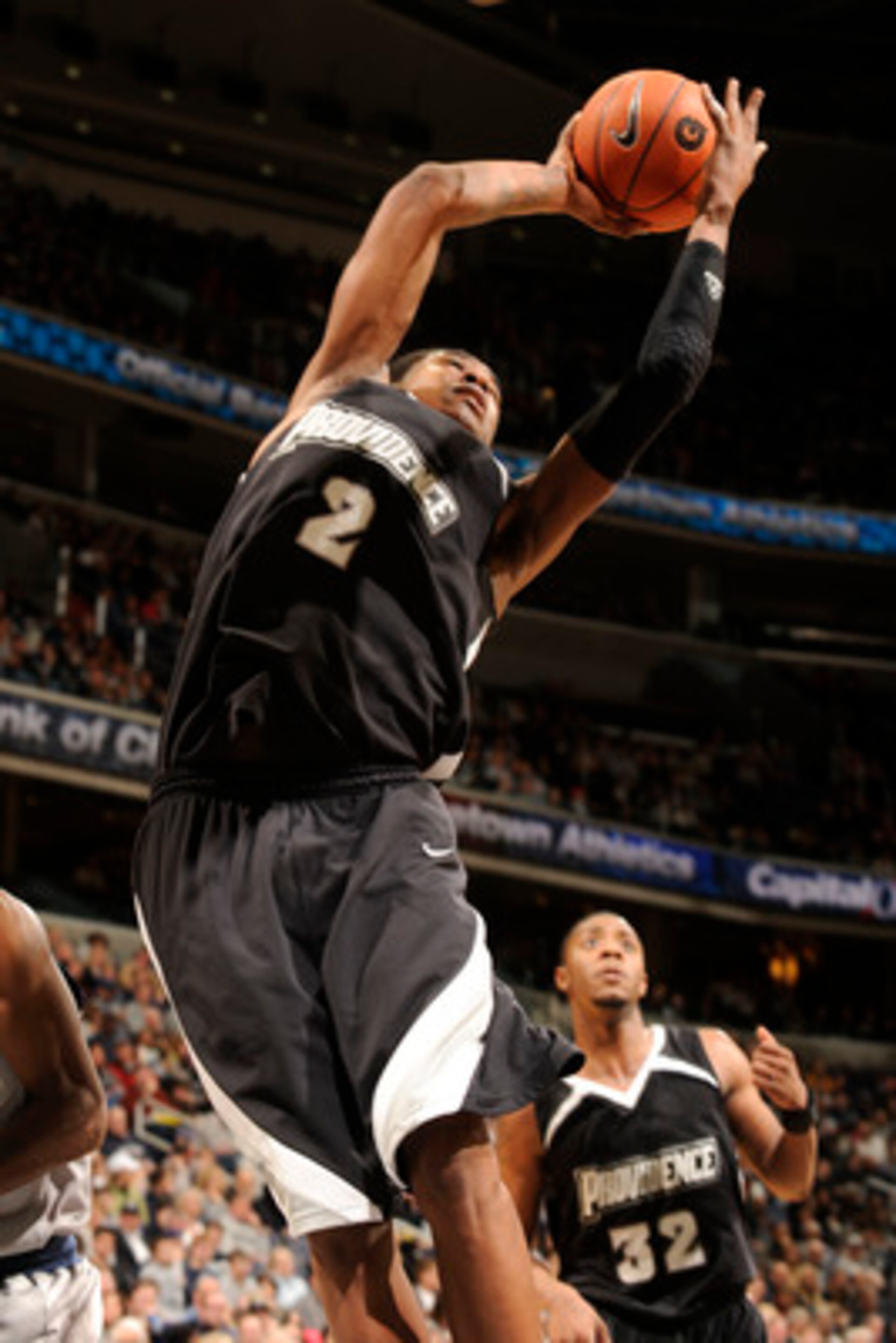 WASHINGTON, DC - FEBRUARY 5:  Marshon Brooks #2 of the Providence Friars drives to the basket during a college basketball game against the Georgetown Hoyas on February 5, 2011 at the Verizon Center in Washington, DC.  The Hoyas won 83-81.  (Photo by Mitch