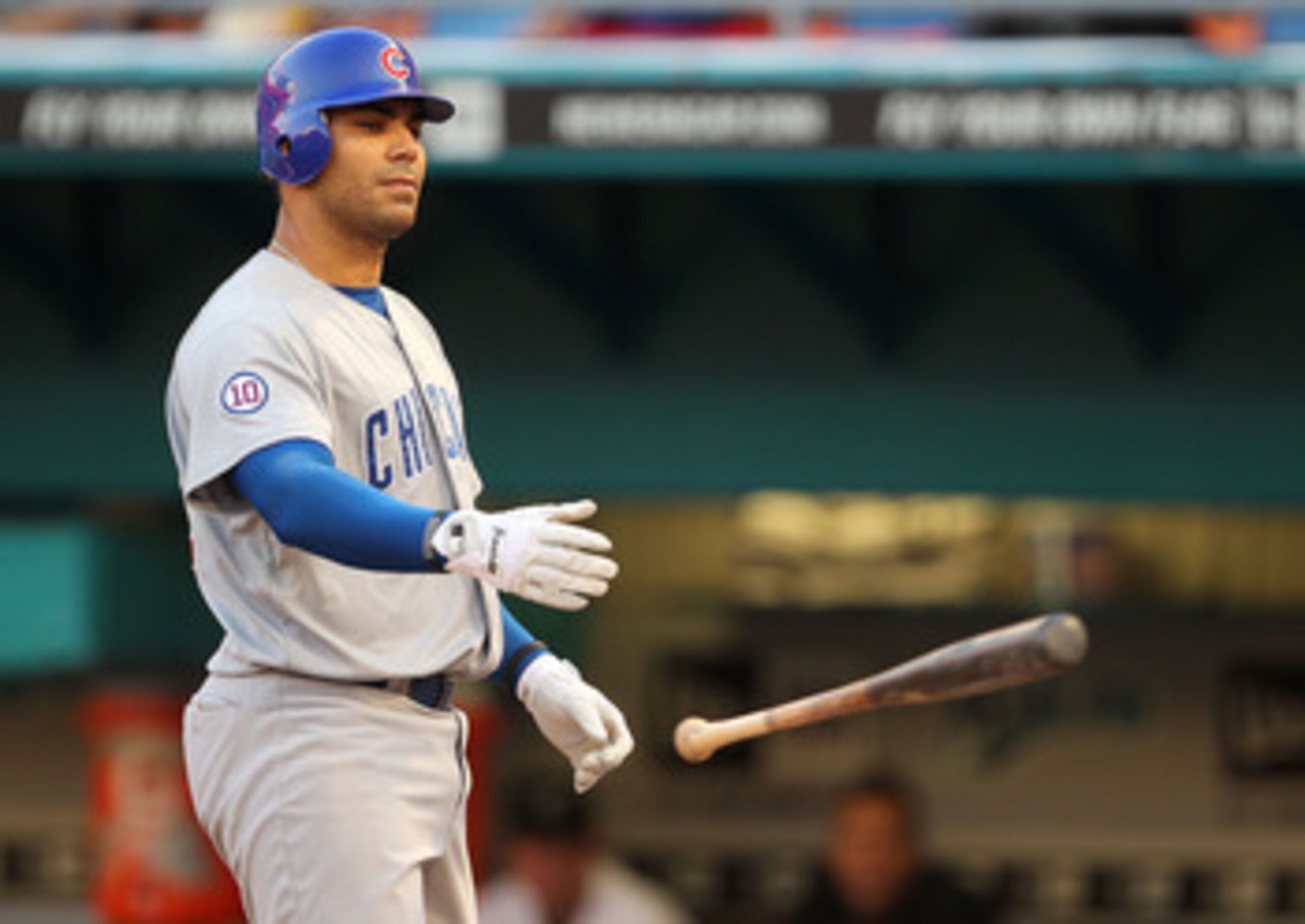 MIAMI GARDENS, FL - MAY 18:  Carlos Pena #22 of the Chicago Cubs draws a walk during a game against the Florida Marlins at Sun Life Stadium on May 18, 2011 in Miami Gardens, Florida.  (Photo by Mike Ehrmann/Getty Images)