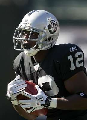 OAKLAND, CA - OCTOBER 31: Jacoby Ford #12 of the Oakland Raiders in action against the Seattle Seahawks at Oakland-Alameda County Coliseum on October 31, 2010 in Oakland, California.  (Photo by Ezra Shaw/Getty Images)