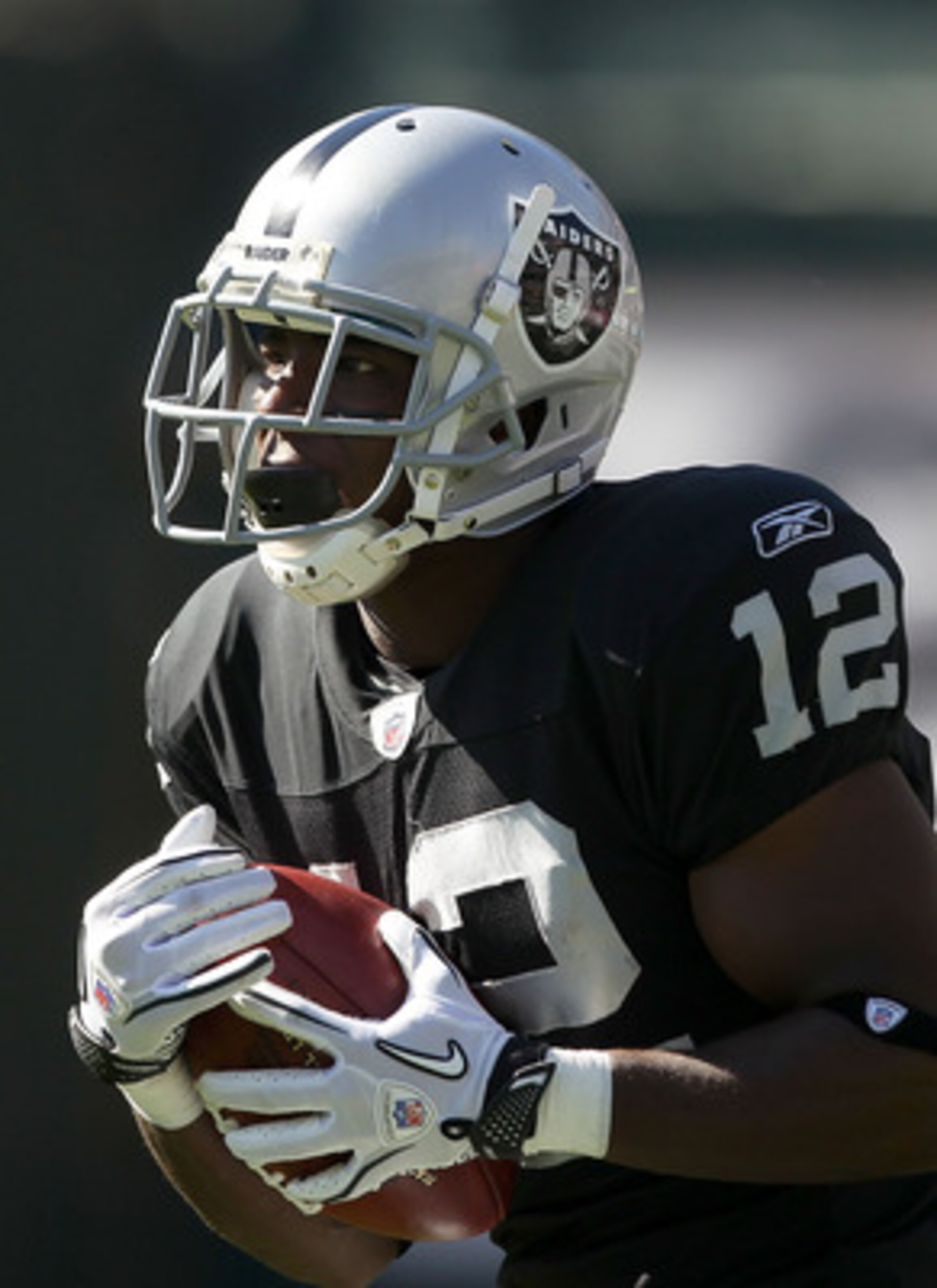 OAKLAND, CA - OCTOBER 31: Jacoby Ford #12 of the Oakland Raiders in action against the Seattle Seahawks at Oakland-Alameda County Coliseum on October 31, 2010 in Oakland, California.  (Photo by Ezra Shaw/Getty Images)