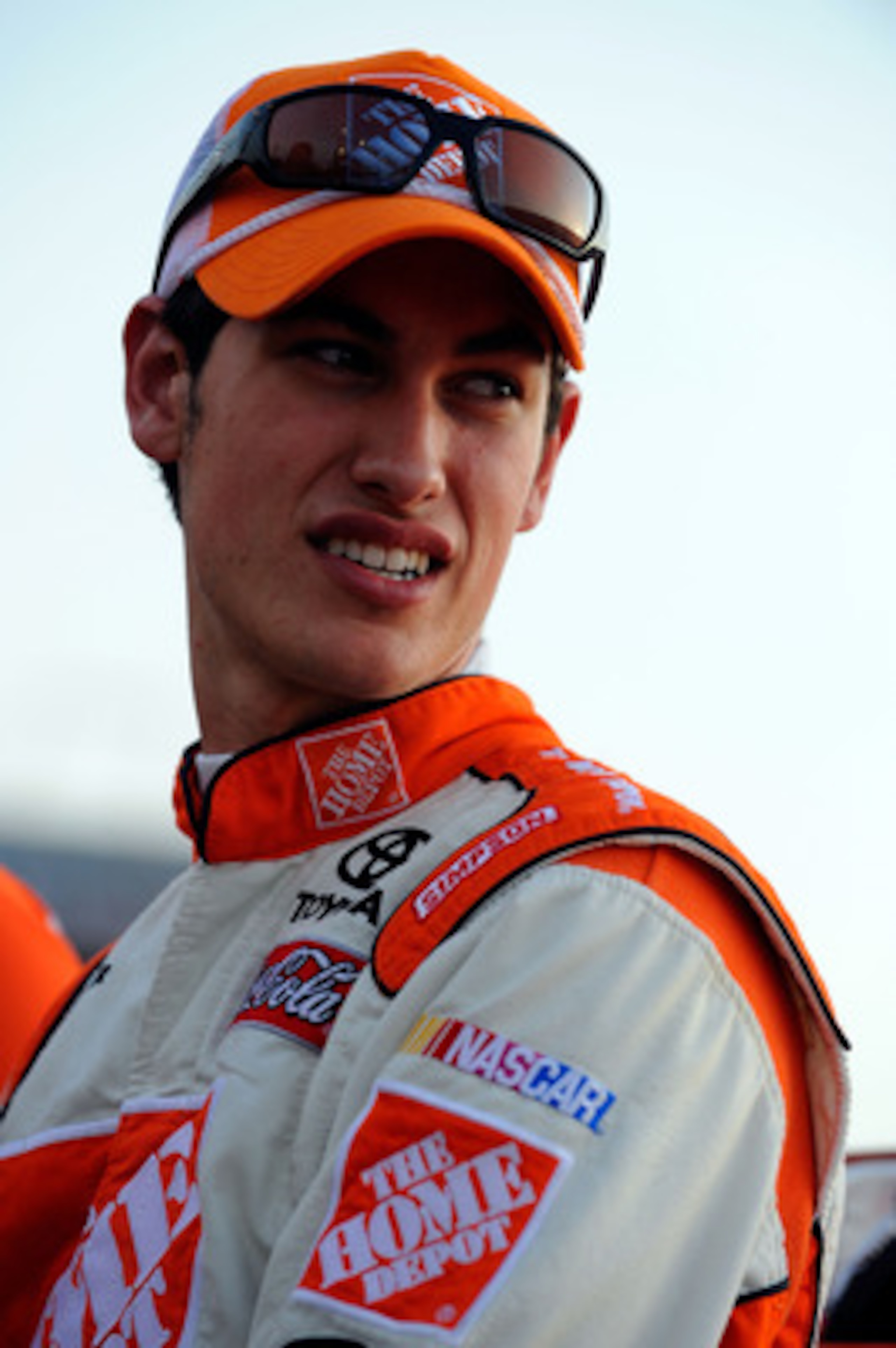 CHARLOTTE, NC - MAY 21:  Joey Logano, driver of the #20 The Home Depot Toyota, looks on prior to the NASCAR Sprint Showdown at Charlotte Motor Speedway on May 21, 2011 in Charlotte, North Carolina.  (Photo by Jared C. Tilton/Getty Images for NASCAR)