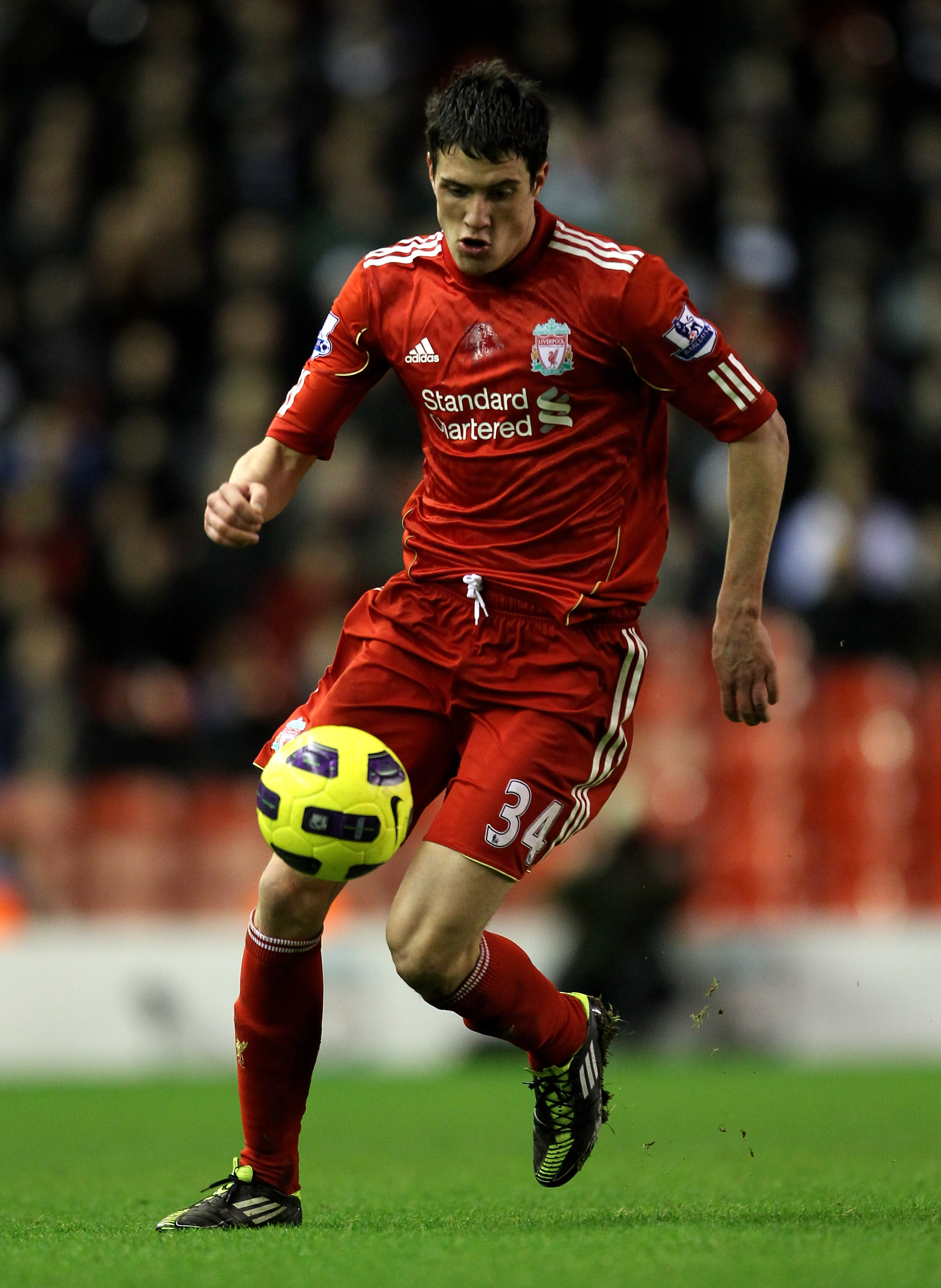 LIVERPOOL, ENGLAND - JANUARY 26: Martin Kelly of Liverpool in action during the Barclays Premier League match between Liverpool and Fulham at Anfield on January 26, 2011 in Liverpool, England. (Photo by Alex Livesey/Getty Images) LIVERPOOL, ENGLAND - JANUARY 26: Martin Kelly of Liverpool in action during the Barclays Premier League match between Liverpool and Fulham at Anfield on January 26, 2011 in Liverpool, England. (Photo by Alex Livesey/Getty Images)