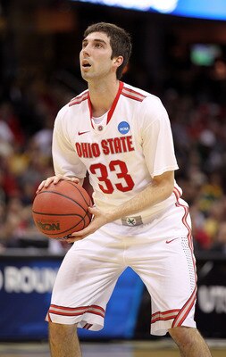 CLEVELAND, OH - MARCH 18: Jon Diebler #33 of the Ohio State Buckeyes shoots a free throw against the Texas-San Antonio Roadrunners during the second round of the 2011 NCAA men's basketball tournament at Quicken Loans Arena on March 18, 2011 in Cleveland, 