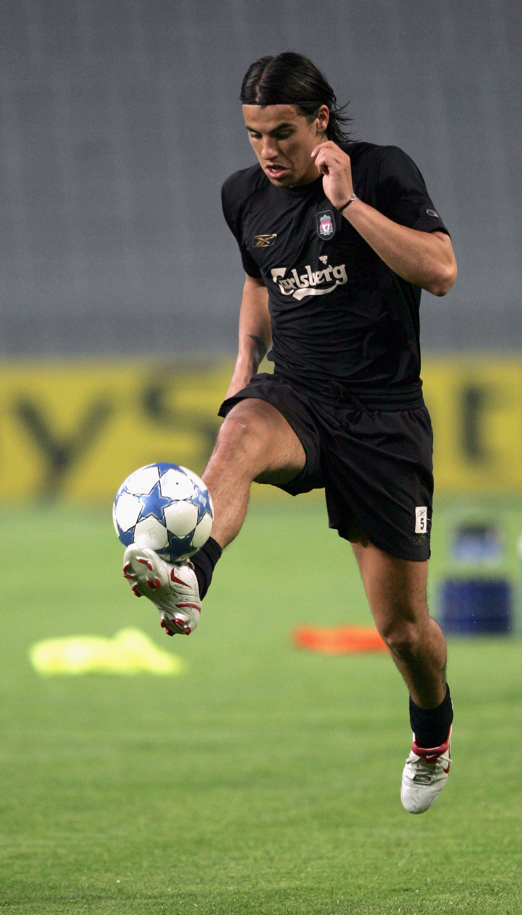 ISTANBUL, TURKEY - MAY 24: Liverpool striker Milan Baros of Czech Republic kicks the ball during a training session ahead of the European Champions League final against AC Milan May 24, 2005 in Istanbul, Turkey. The European Champions League final match ISTANBUL, TURKEY - MAY 24: Liverpool striker Milan Baros of Czech Republic kicks the ball during a training session ahead of the European Champions League final against AC Milan May 24, 2005 in Istanbul, Turkey. The European Champions League final match