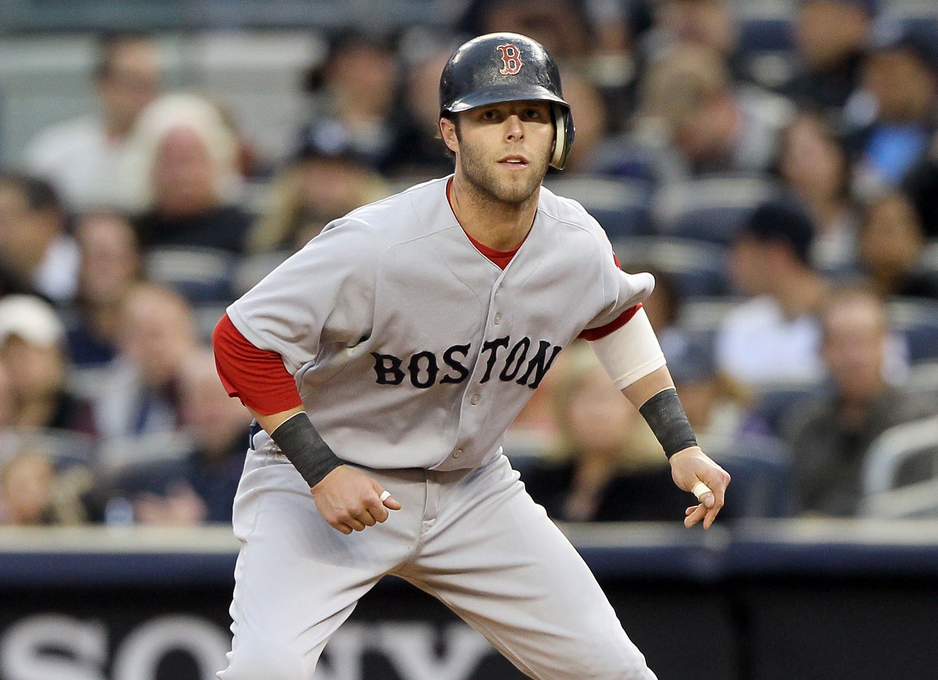 NEW YORK, NY - MAY 14:  Dustin Pedroia #15 of the Boston Red Sox in action against the New York Yankees on May 14, 2011 at Yankee Stadium in the Bronx borough of New York City.  (Photo by Jim McIsaac/Getty Images)
