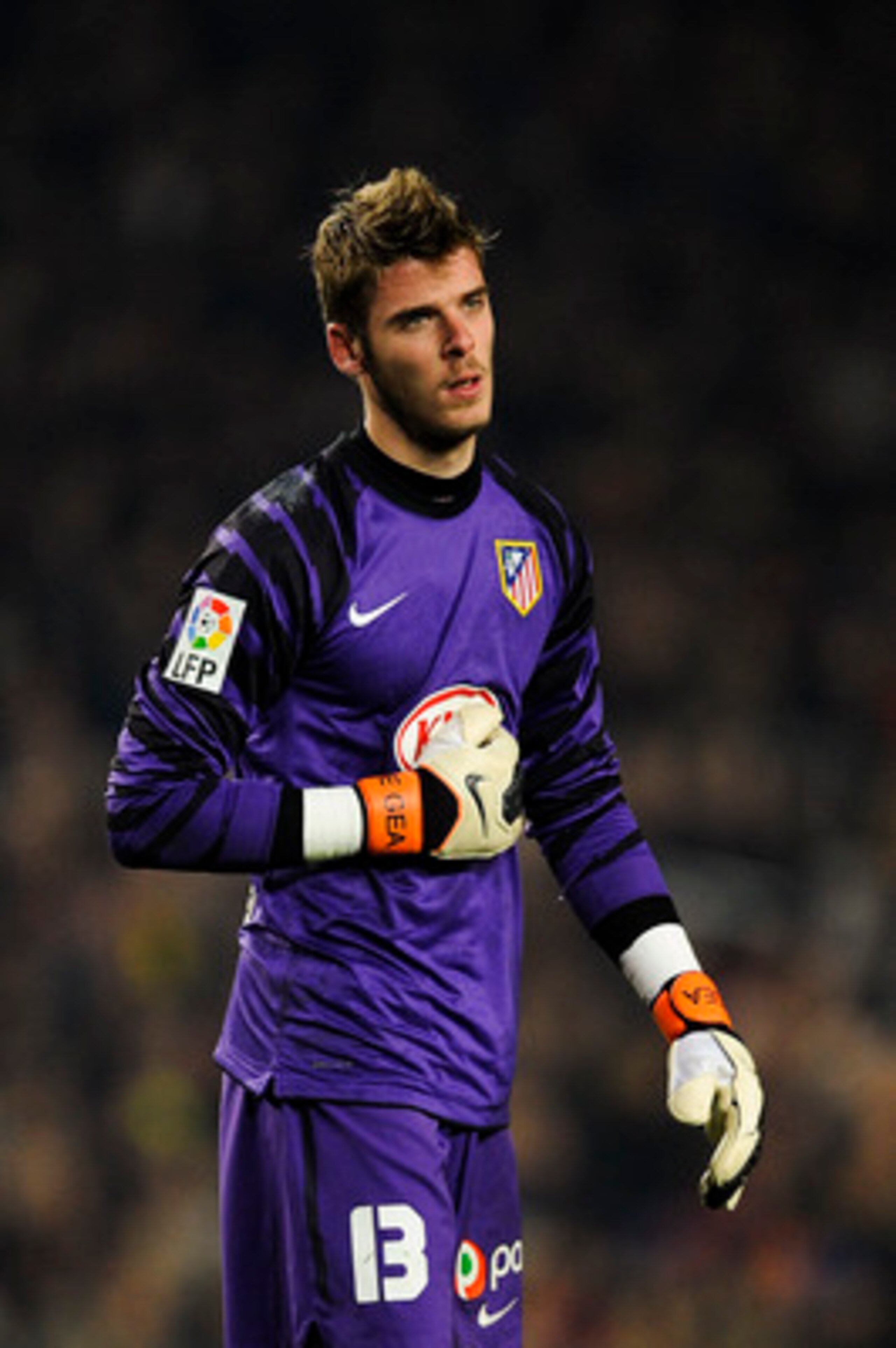 BARCELONA, SPAIN - FEBRUARY 05:  David De Gea of Atletico Madrid looks on during the La Liga match between Barcelona and Atletico de Madrid at Camp Nou on February 5, 2011 in Barcelona, Spain. Barcelona won 3-0.  (Photo by David Ramos/Getty Images)