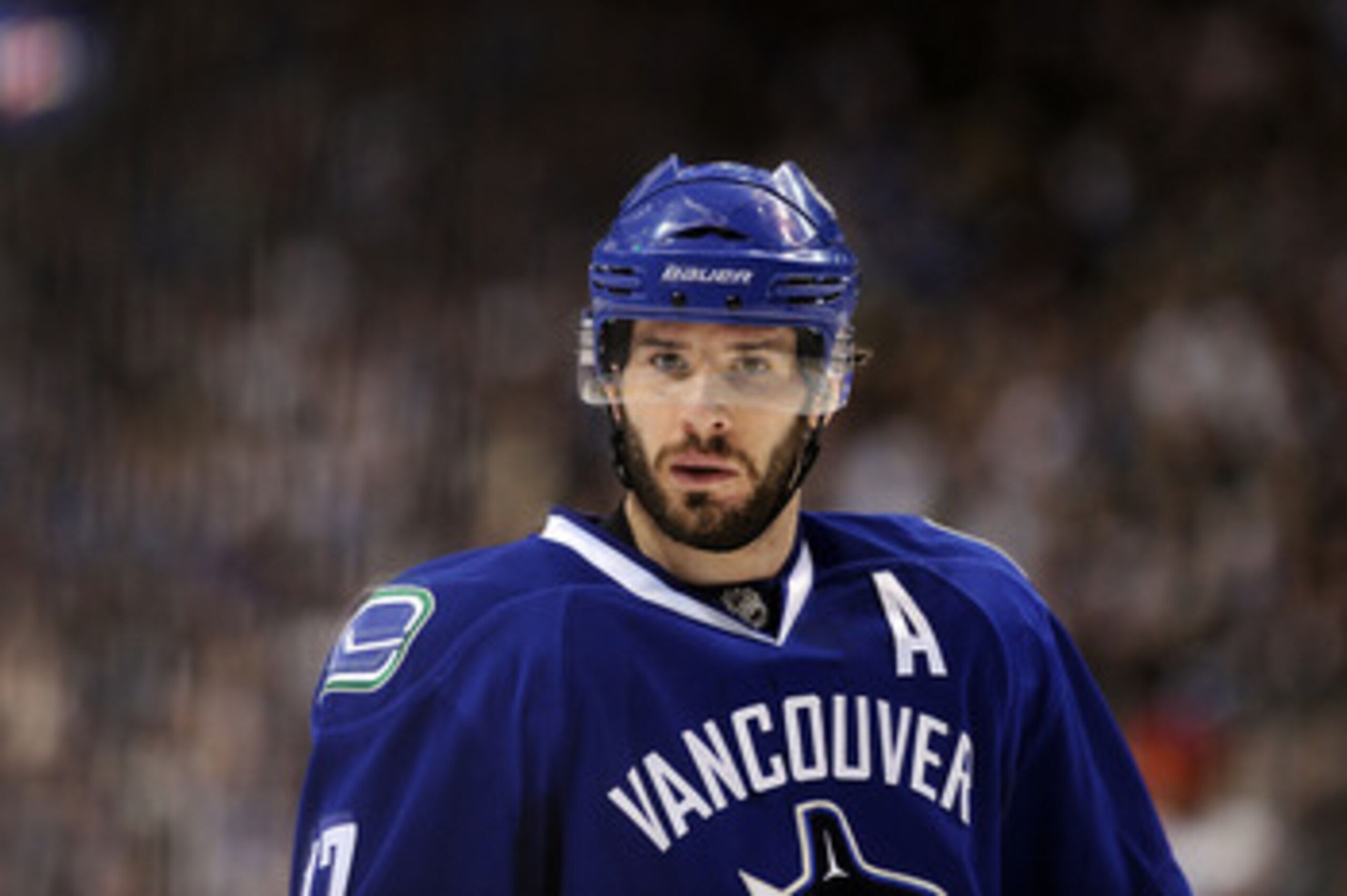 VANCOUVER, CANADA - MAY 18:  Ryan Kesler #17 of the Vancouver Canucks looks on during a break in Game Two of the Western Conference Finals against the San Jose Sharks during the 2011 Stanley Cup Playoffs at Rogers Arena on May 18, 2011 in Vancouver, Briti