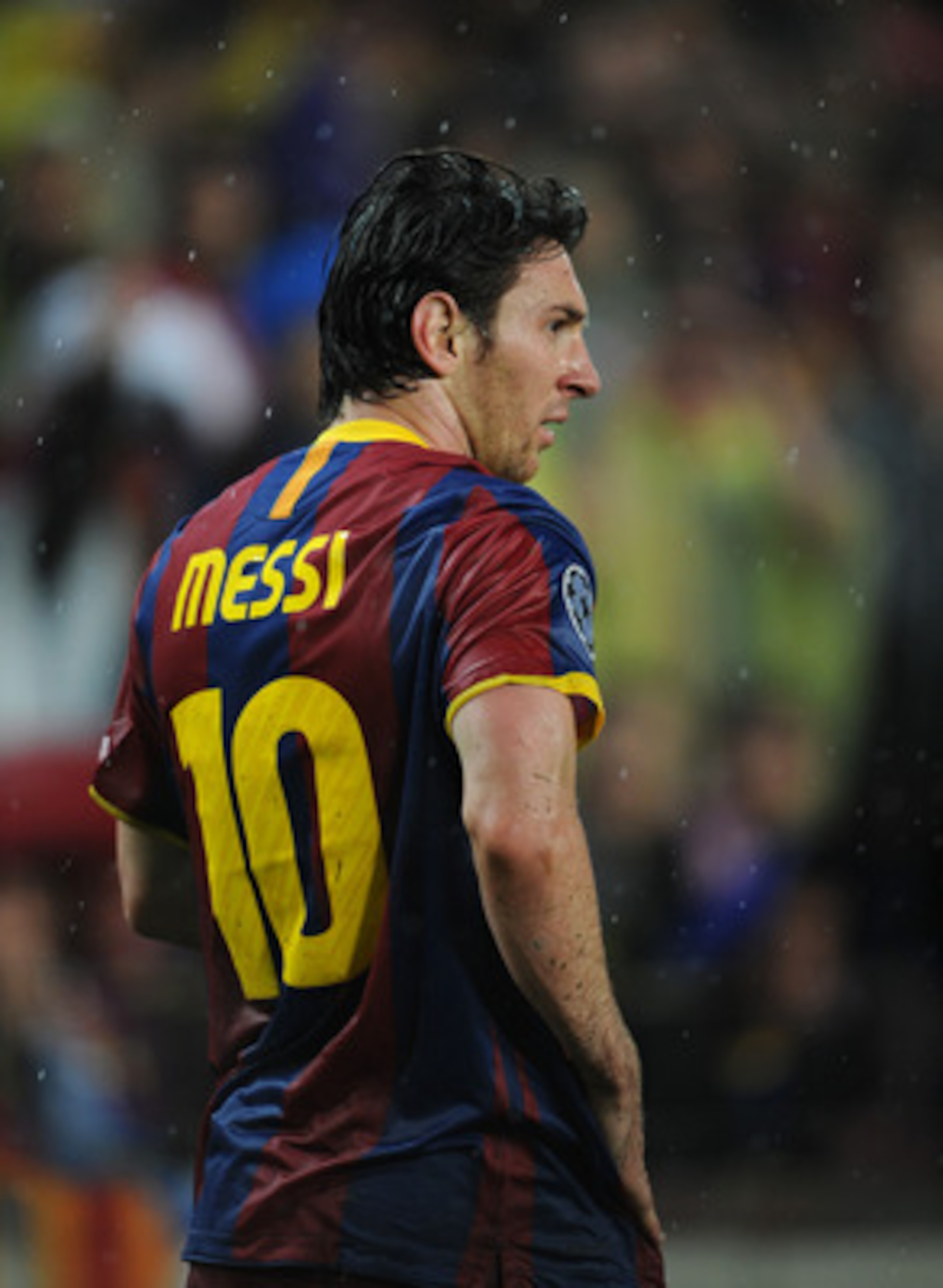 BARCELONA, SPAIN - MAY 03: Lionel Messi of Barcelona looks on during the UEFA Champions League Semi Final second leg match between Barcelona and Real Madrid at the Camp Nou stadium on May 3, 2011 in Barcelona, Spain. (Photo by Jasper Juinen/Getty Images BARCELONA, SPAIN - MAY 03: Lionel Messi of Barcelona looks on during the UEFA Champions League Semi Final second leg match between Barcelona and Real Madrid at the Camp Nou stadium on May 3, 2011 in Barcelona, Spain. (Photo by Jasper Juinen/Getty Images