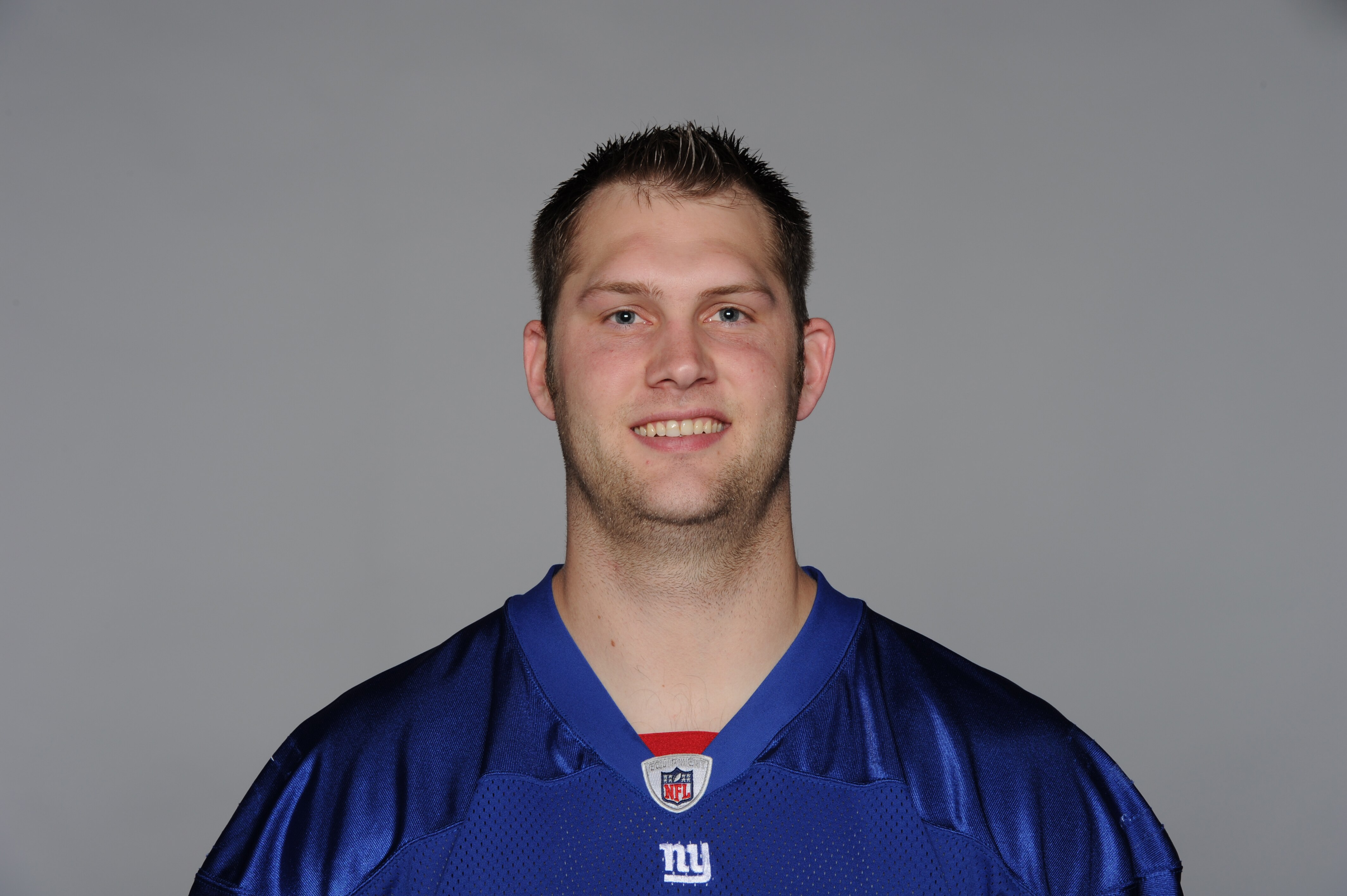 EAST RUTHERFORD, NJ - CIRCA 2010: In this handout image provided by the NFL, Scott Chandler of the New York Giants poses for his 2010 NFL headshot circa 2010 in East Rutherford, New Jersey. (Photo by NFL via Getty Images)