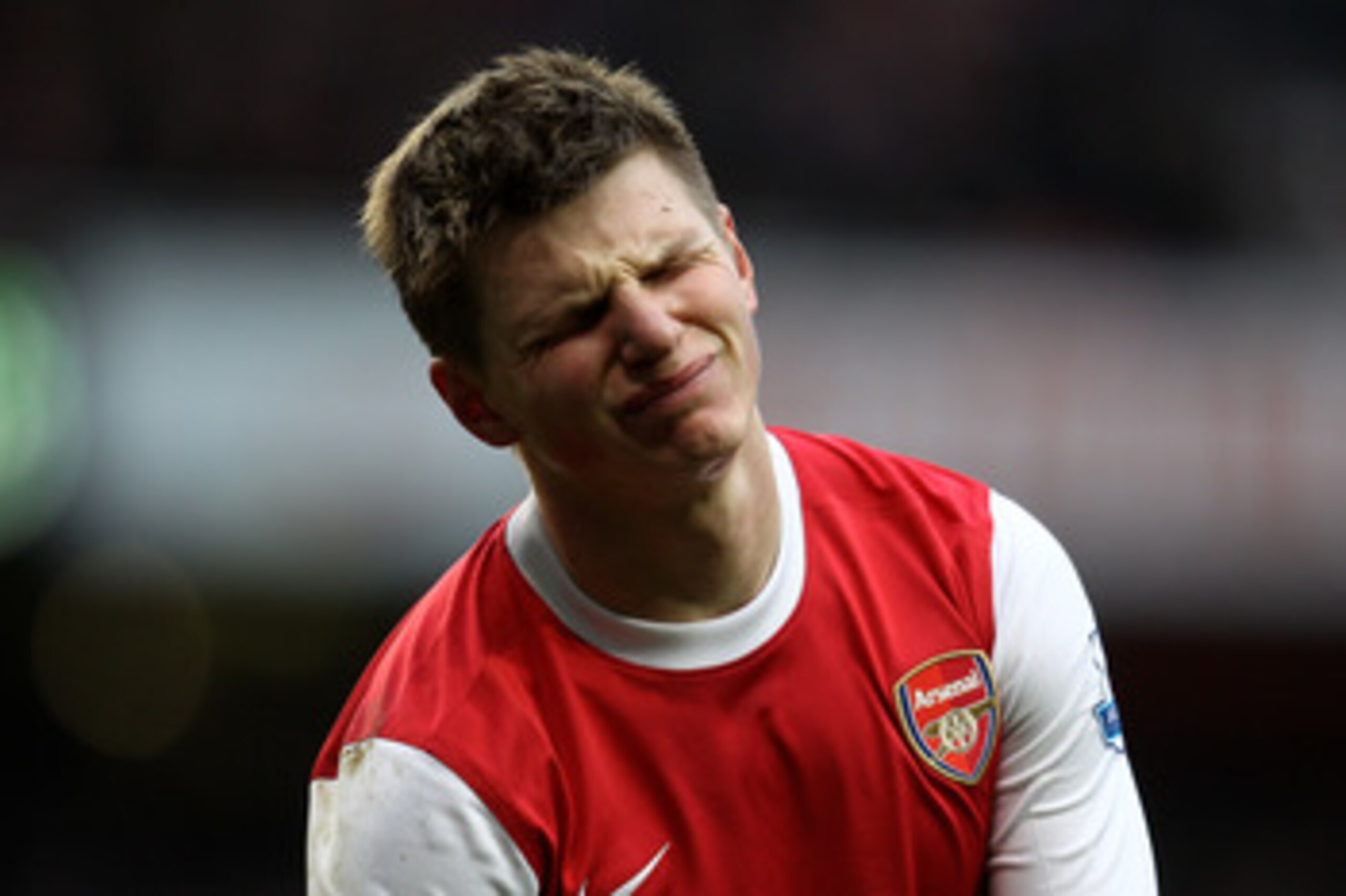 LONDON, ENGLAND - MARCH 05:  Andrey Arshavin of Arsenal reacta during the Barclays Premier League match between Arsenal and Sunderland at Emirates Stadium on March 5, 2011 in London, England.  (Photo by Paul Gilham/Getty Images)