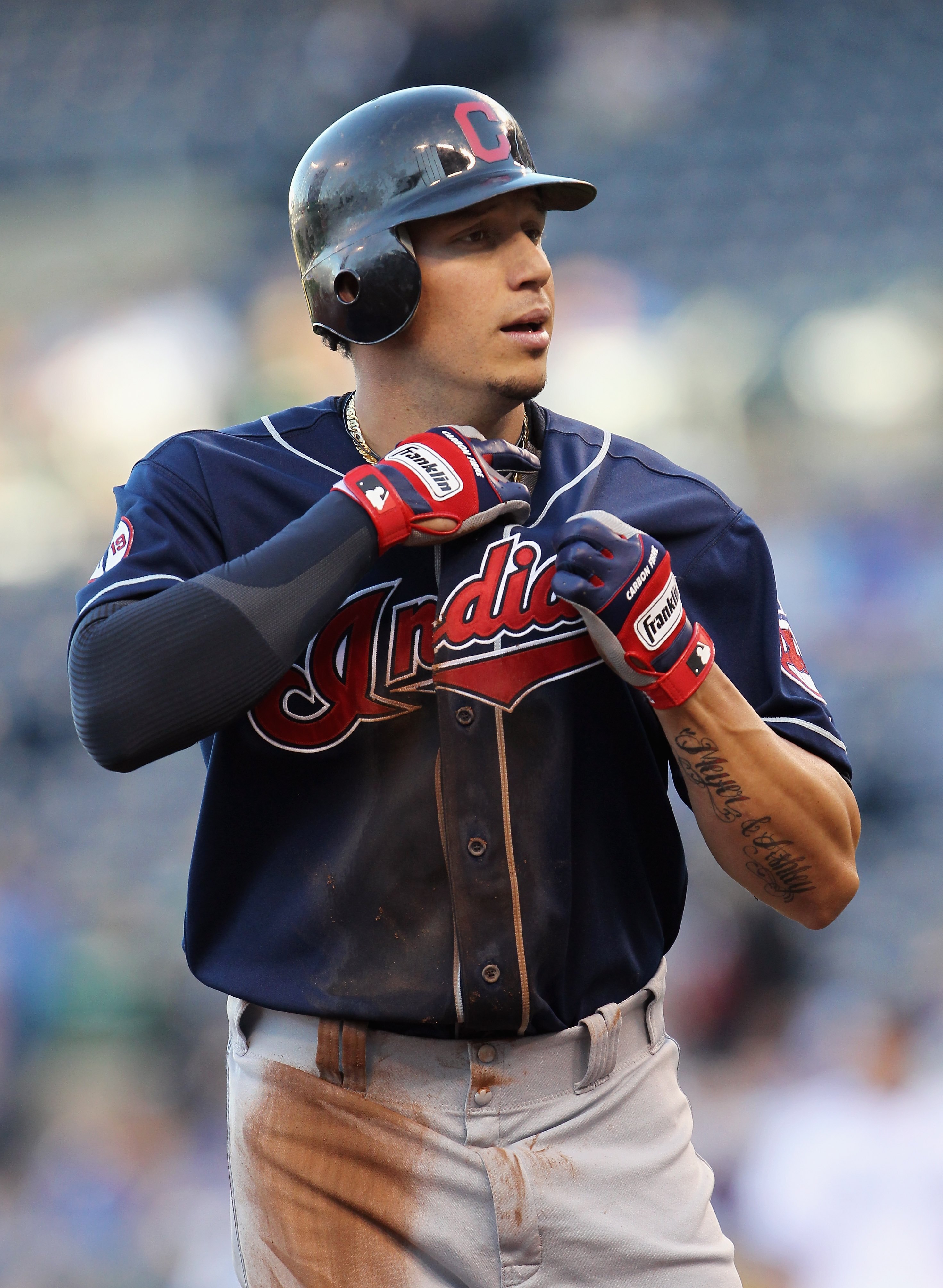 KANSAS CITY, MO - MAY 16:  Asdrubal Cabrera #13 of the Cleveland Indians in action during the game against the Kansas City Royals on May 16, 2011 at Kauffman Stadium in Kansas City, Missouri.  (Photo by Jamie Squire/Getty Images)