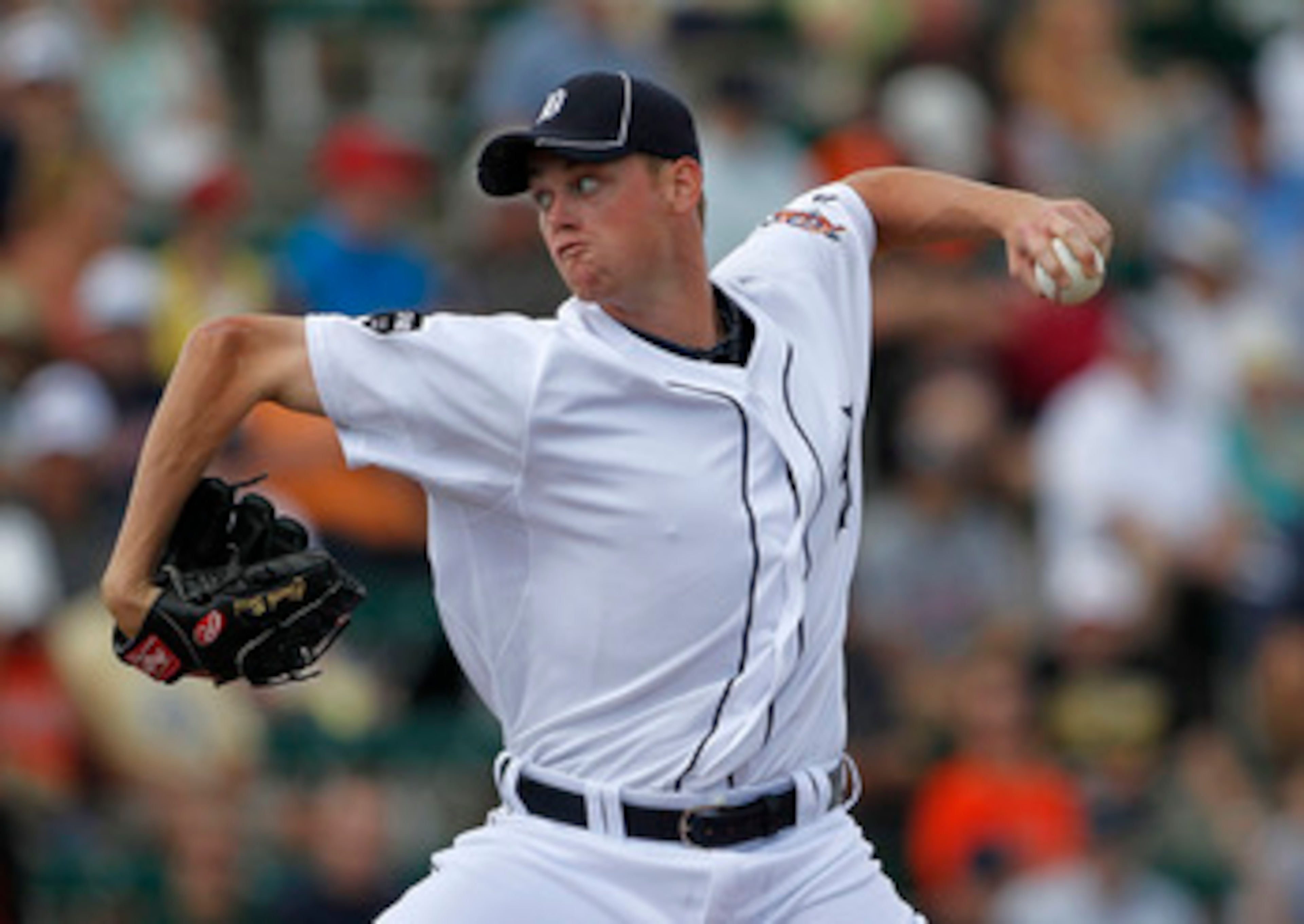 LAKELAND, FL - MARCH 04: Charlie Furbush #49 of the Detroit Tigers pitches in the fifth inning during the game against the Baltimore Orioles at Joker Marchant Stadium on March 4, 2011 in Lakeland, Florida.  (Photo by Leon Halip/Getty Images)