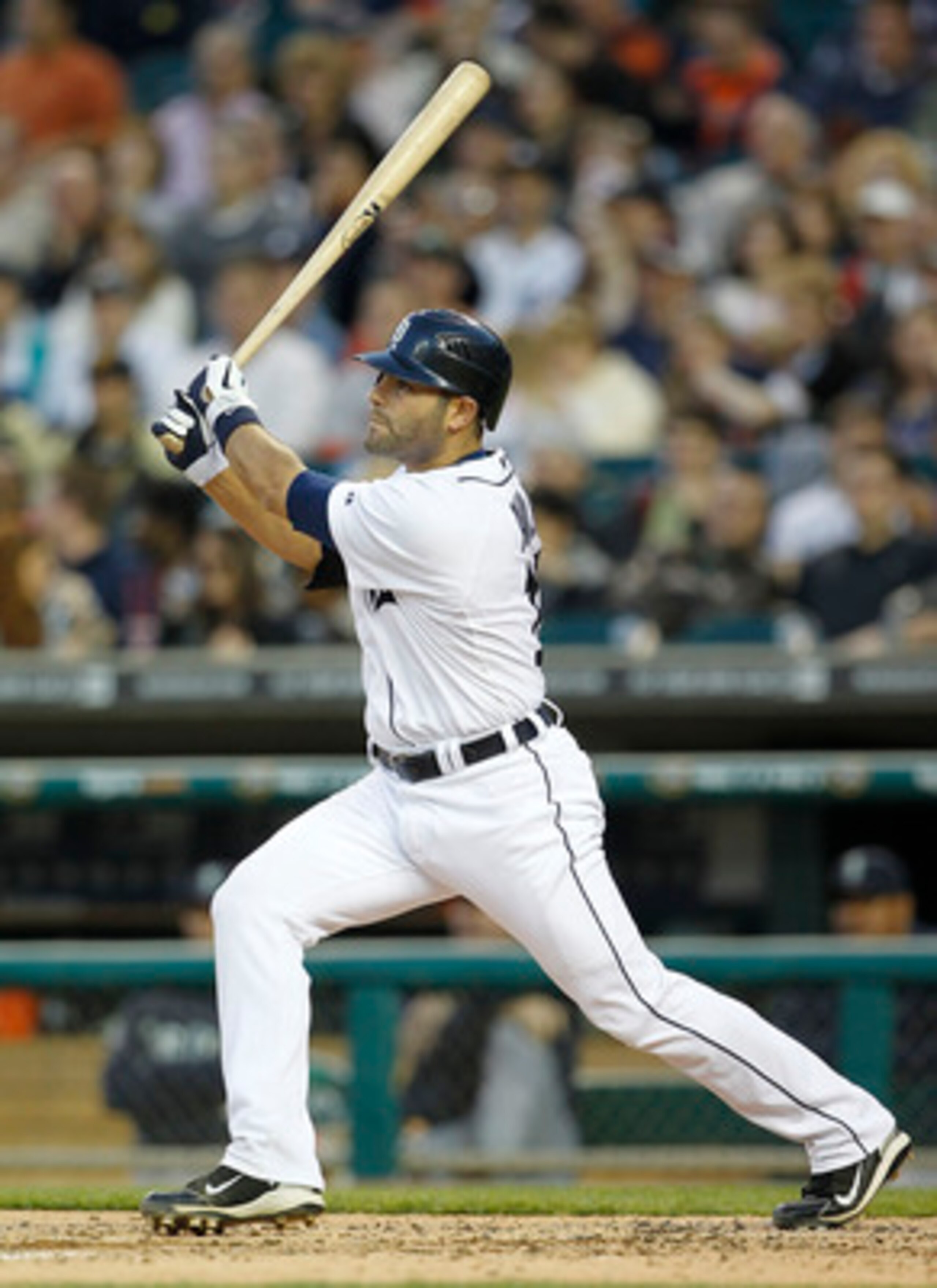 DETROIT - APRIL 26: Alex Avila #13 of the Detroit Tigers bats during the seventh inning of the game against the Seattle Mariners at Comerica Park on April 26, 2011 in Detroit, Michigan. The Mariners defeated the Tigers 7-3.  (Photo by Leon Halip/Getty Ima