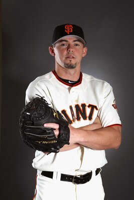 SCOTTSDALE, AZ - FEBRUARY 23:  Eli Whiteside #22 of the San Francisco Giants poses for a portrait during media photo day at Scottsdale Stadium on February 23, 2011 in Scottsdale, Arizona.  (Photo by Ezra Shaw/Getty Images)