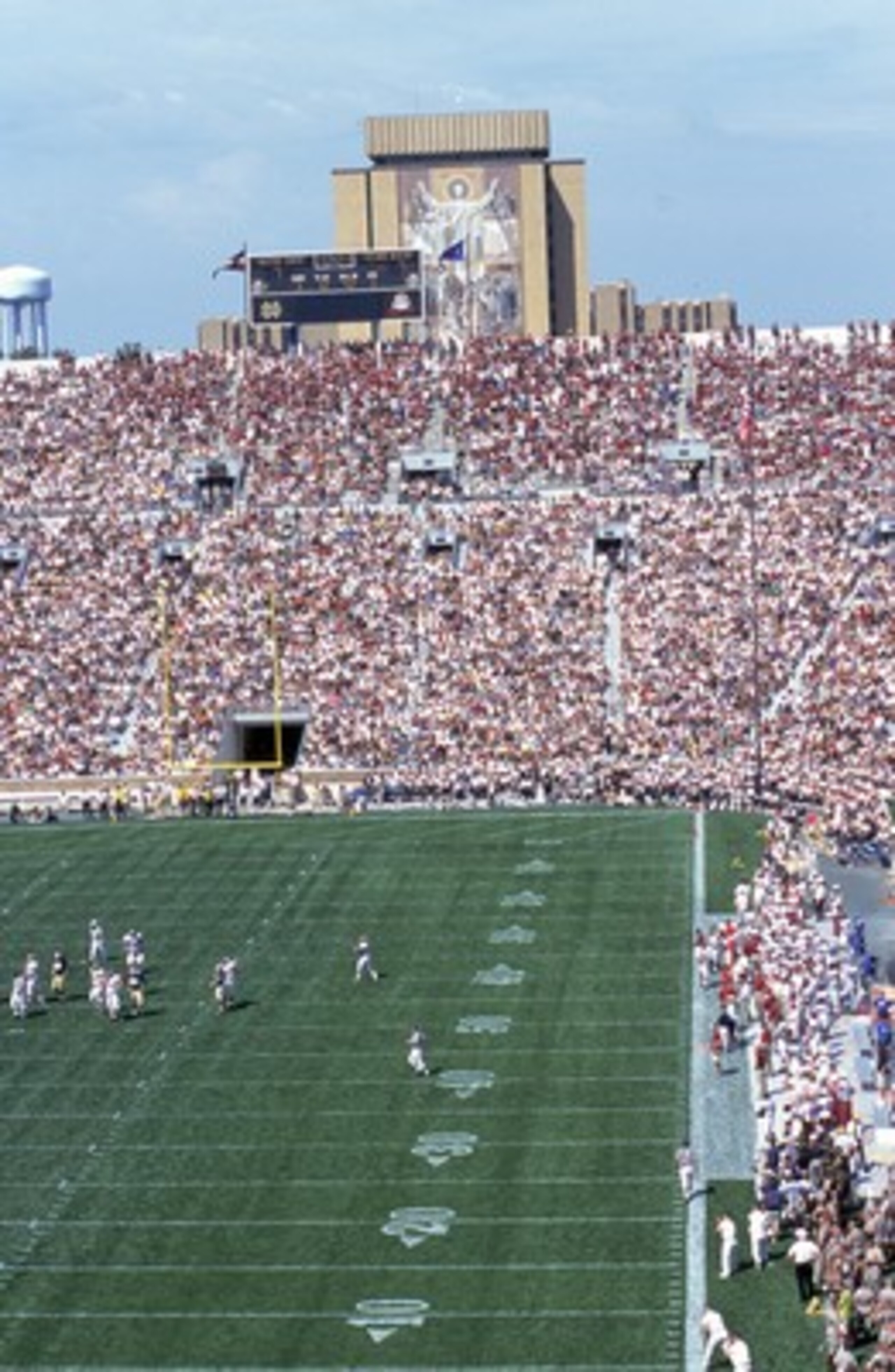 2 Sep 2000:  A  general view of Touchdown Jesus during the game between the Notre Dame Fighting Irish and theTexas A&M Aggies at Notre Dame Stadium in South Bend, Indiana. The Fighting Irish defeated the Aggies 24-10.Mandatory Credit: Tom Hauck  /Allsport
