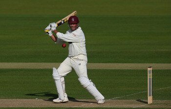 CHESTER-LE-STREET, ENGLAND - SEPTEMBER 14:  EMBER 14:  Somerset batsman Marcus Trescothick picks up some runs during Day two of the  LV County Championship Division One match between Durham and Somerset at Emirates Durham International Cricket Ground on S