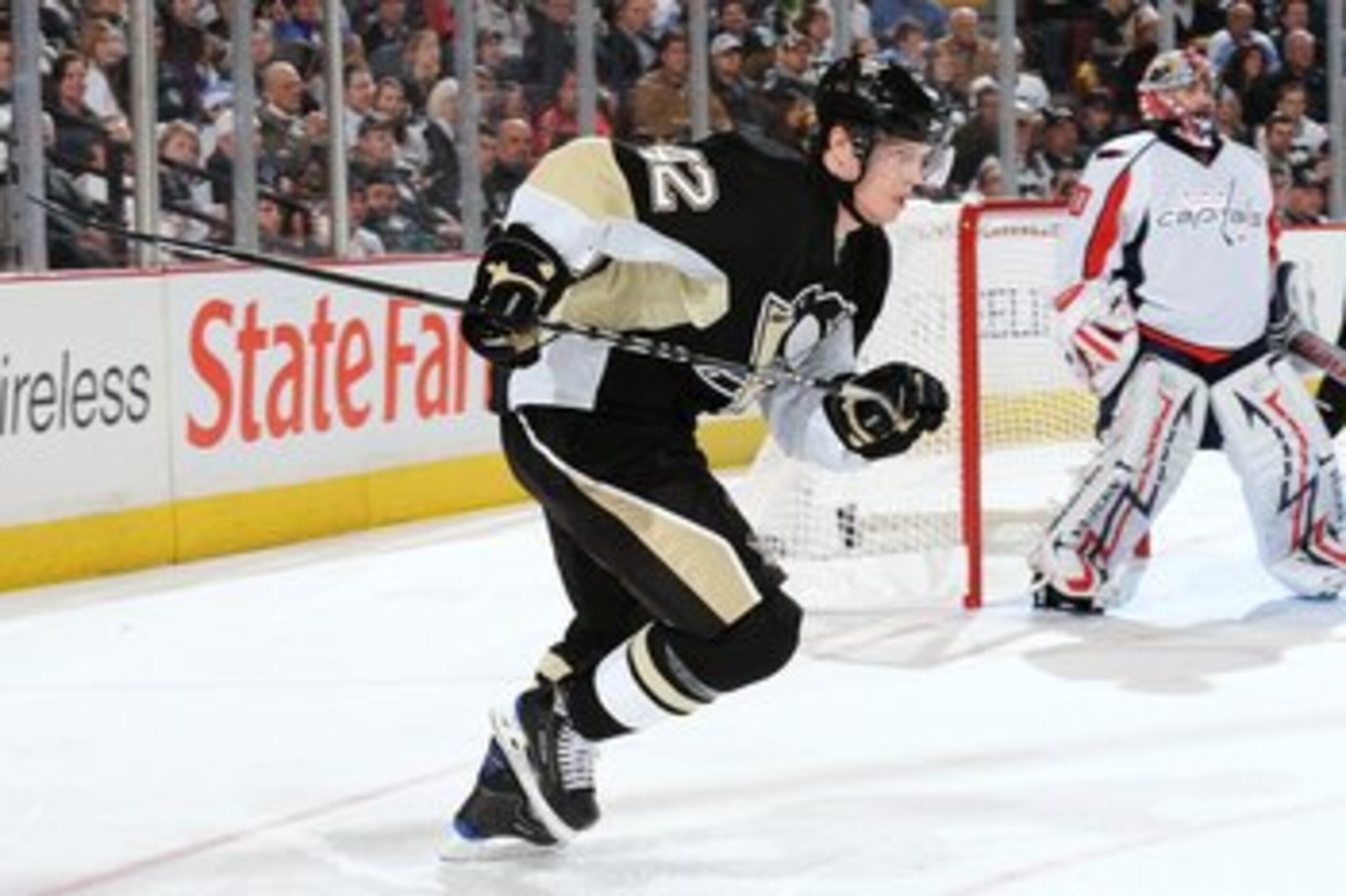 PITTSBURGH - JANUARY 21:  Forward Nick Johnson #42 of the Pittsburgh Penguins skates against the Washington Capitals on January 21, 2010 at Mellon Arena in Pittsburgh, Pennsylvania.  (Photo by Jamie Sabau/Getty Images)
