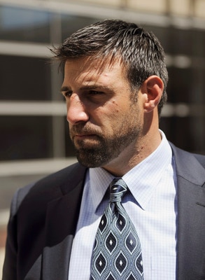 MINNEAPOLIS, MN - MAY 17: Linebacker Mike Vrabel of the Kansas City Chiefs speaks to members of the media after leaving court ordered mediation at the U.S. Courthouse on May 17, 2011 in Minneapolis, Minnesota. As the NFL lockout remains in place mediation