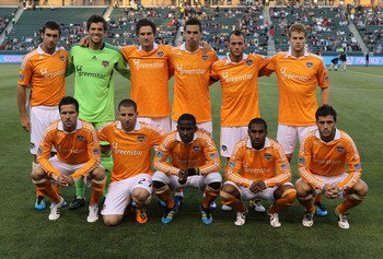 CARSON, CA - MAY 25:   The Houston Dynamo starting eleven pose for a photo before the game with the Los Angeles Galaxy at The Home Depot Center on May 25, 2011 in Carson, California.   (Photo by Stephen Dunn/Getty Images)