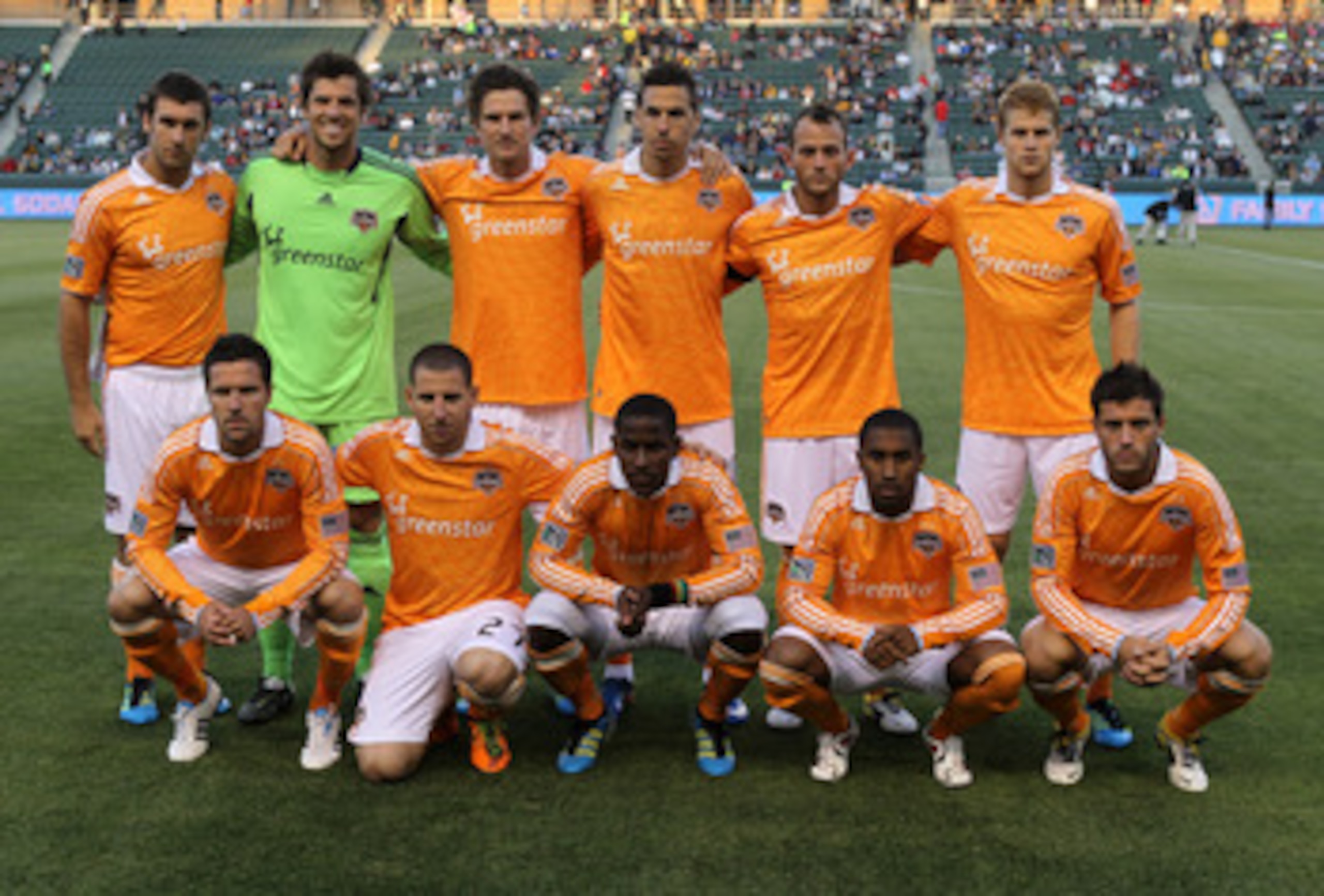 CARSON, CA - MAY 25:   The Houston Dynamo starting eleven pose for a photo before the game with the Los Angeles Galaxy at The Home Depot Center on May 25, 2011 in Carson, California.   (Photo by Stephen Dunn/Getty Images)