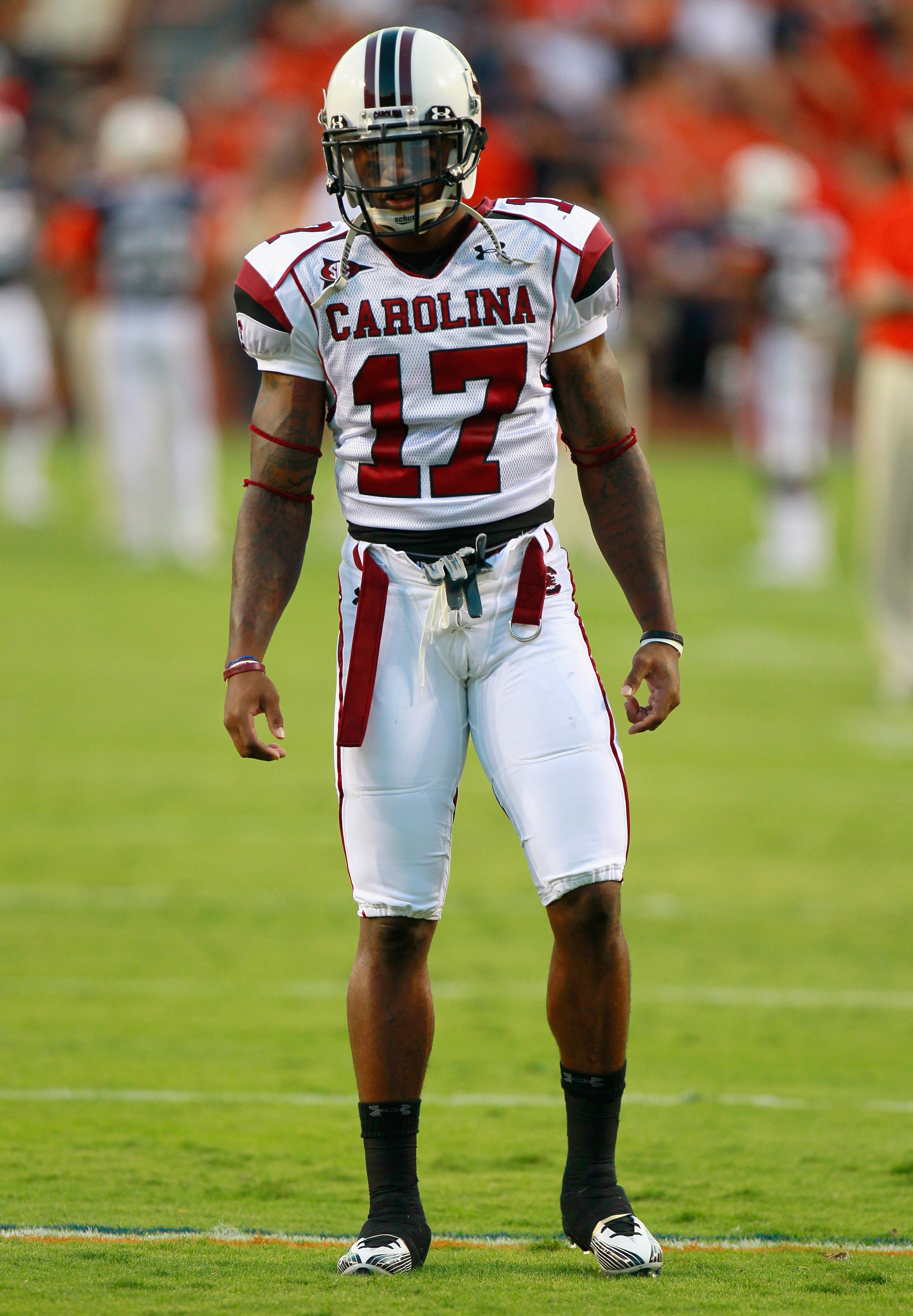 AUBURN, AL - SEPTEMBER 25:  Chris Culliver #17 of the South Carolina Gamecocks against the Auburn Tigers at Jordan-Hare Stadium on September 25, 2010 in Auburn, Alabama.  (Photo by Kevin C. Cox/Getty Images)
