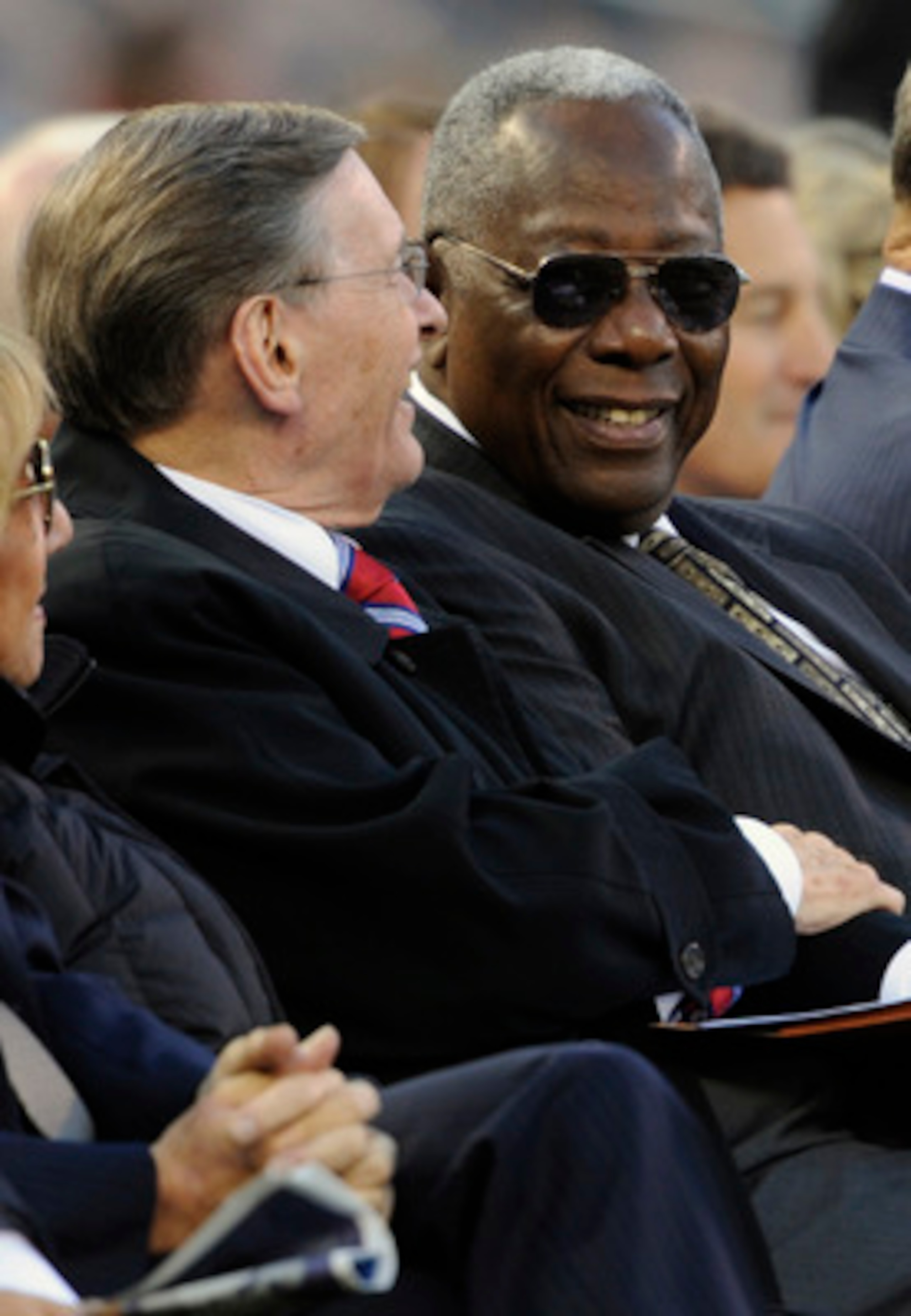 MINNEAPOLIS, MN - MAY 26: Hall of Famer Hank Aaron at the memorial service for Hall of Famer Harmon Killebrew on May 26, 2011 at Target Field in Minneapolis, Minnesota. Harmon Killebrew passed away on May 17, 2011 after a battle with esophageal cancer. (P
