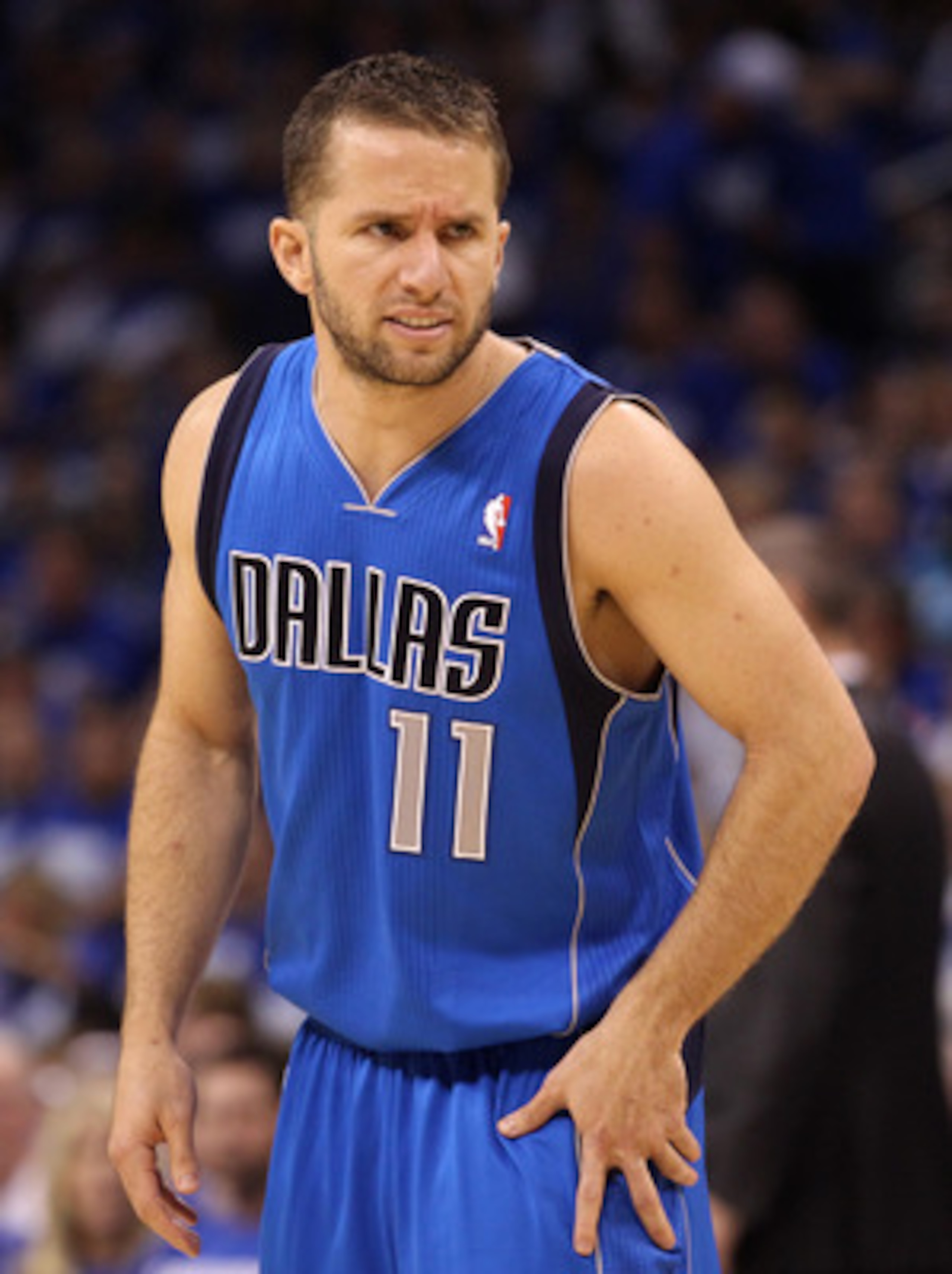 OKLAHOMA CITY, OK - MAY 21:  Jose Juan Barea #11 of the Dallas Mavericks looks on while taking on the Oklahoma City Thunder in Game Three of the Western Conference Finals during the 2011 NBA Playoffs at Oklahoma City Arena on May 21, 2011 in Oklahoma City