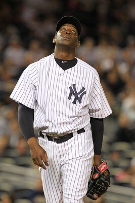 NEW YORK, NY - APRIL 26:  Rafael Soriano #29 of the New York Yankees walks to the dugout after the top of the eighth inning against the Chicago White Sox at Yankee Stadium on April 26, 2011 in the Bronx borough of New York City.  (Photo by Chris Trotman/G