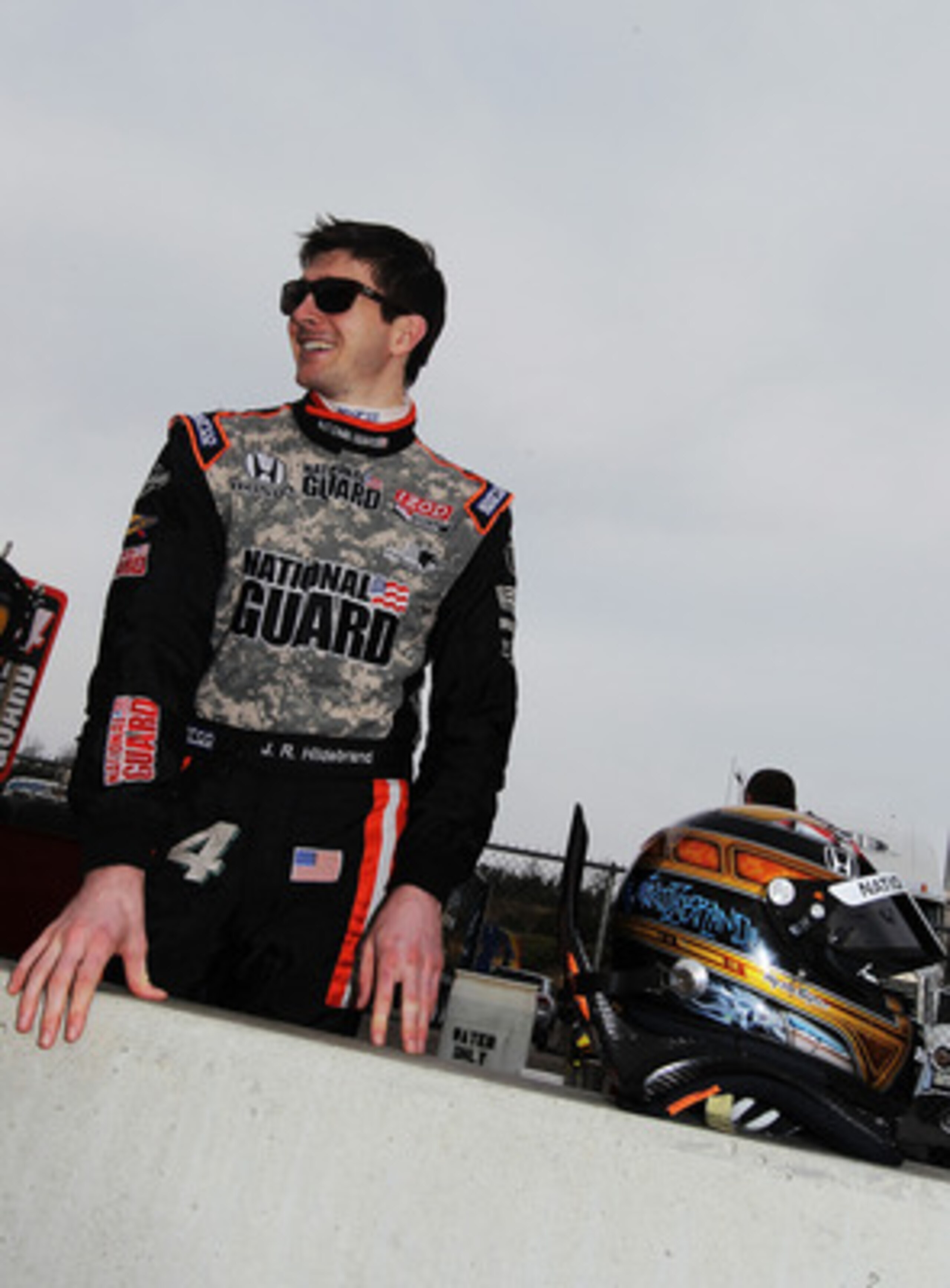 BIRMINGHAM, AL - MARCH 14: JR Hildebrand, driver of the #4 National Guard Panther Racing Dallara Honda in the pits during IZOD IndyCar Series Spring Training at Barber Motorsports Park on March 14, 2011 in Birmingham, Alabama. (Photo by Nick Laham/Getty BIRMINGHAM, AL - MARCH 14: JR Hildebrand, driver of the #4 National Guard Panther Racing Dallara Honda in the pits during IZOD IndyCar Series Spring Training at Barber Motorsports Park on March 14, 2011 in Birmingham, Alabama. (Photo by Nick Laham/Getty